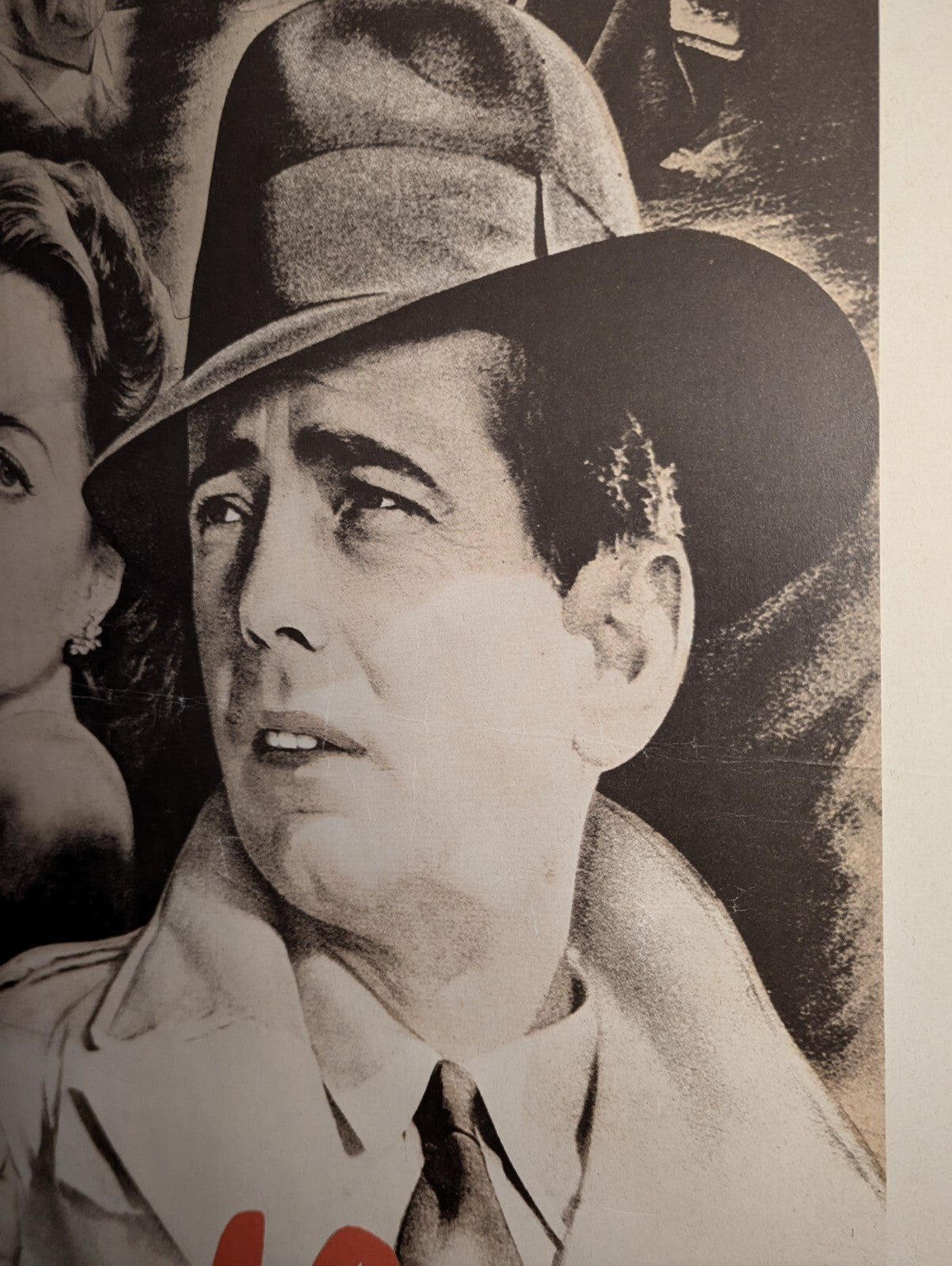 Antique Casablanca Movie Poster Theater Ad Art 26" by 37.5" AGI - West Germany