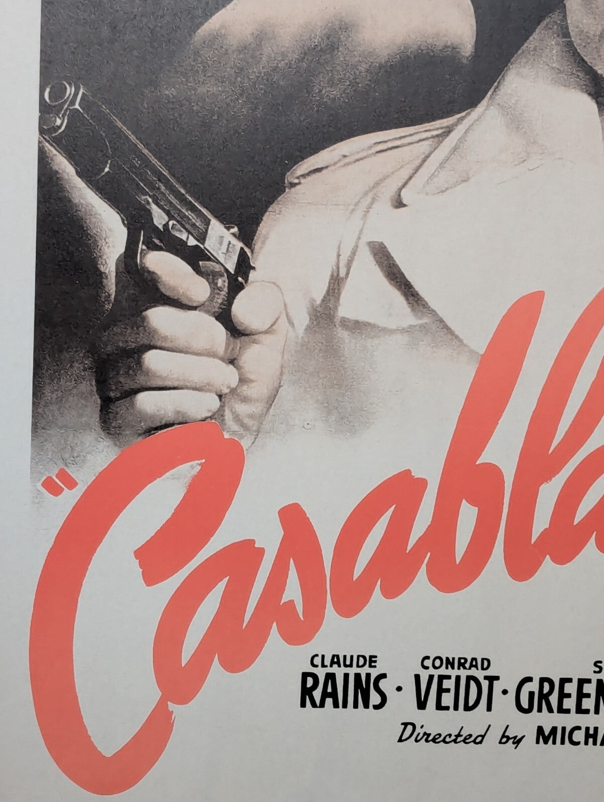 Antique Casablanca Movie Poster Theater Ad Art 26" by 37.5" AGI - West Germany