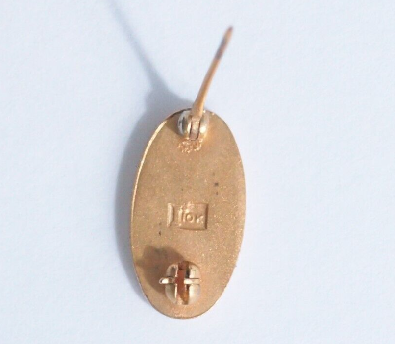 10K Solid Yellow Gold Cross Lapel Pin β Polished Cross on Matte Background