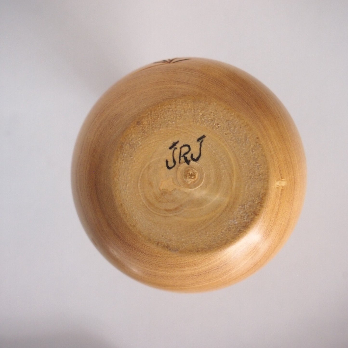 Lot of 3 Miniature Art Hand-Turned Wood Vases – Signed JRJ – 2" to 2.75"