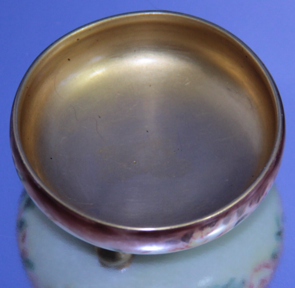 Antique T&V Limoges France Hand-Painted Floral & Gold Footed Bowl ✨
