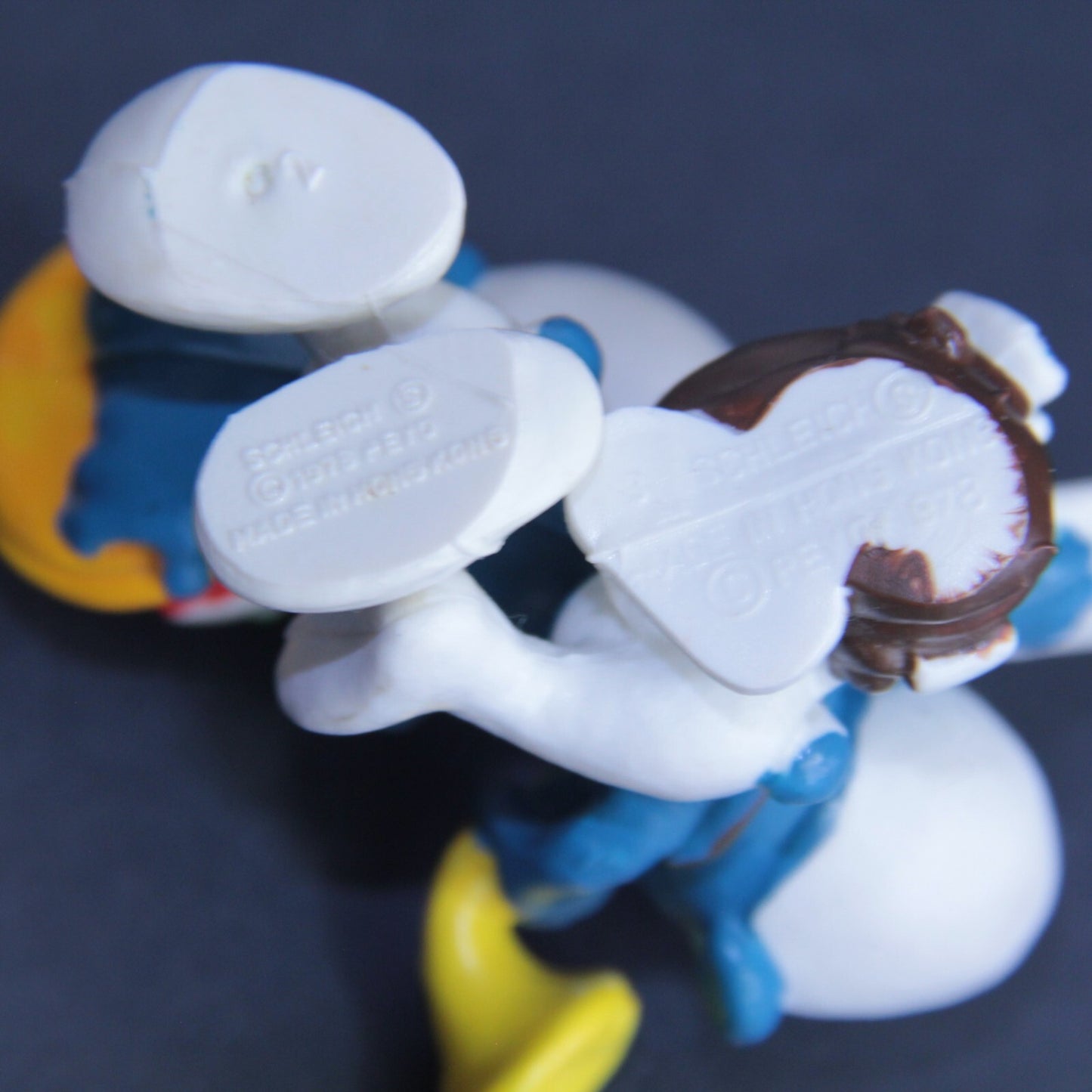 1978 Vintage Smurfs Figures – Postman w/ Valentine & Greedy Smurf w/ Red Cake 💙