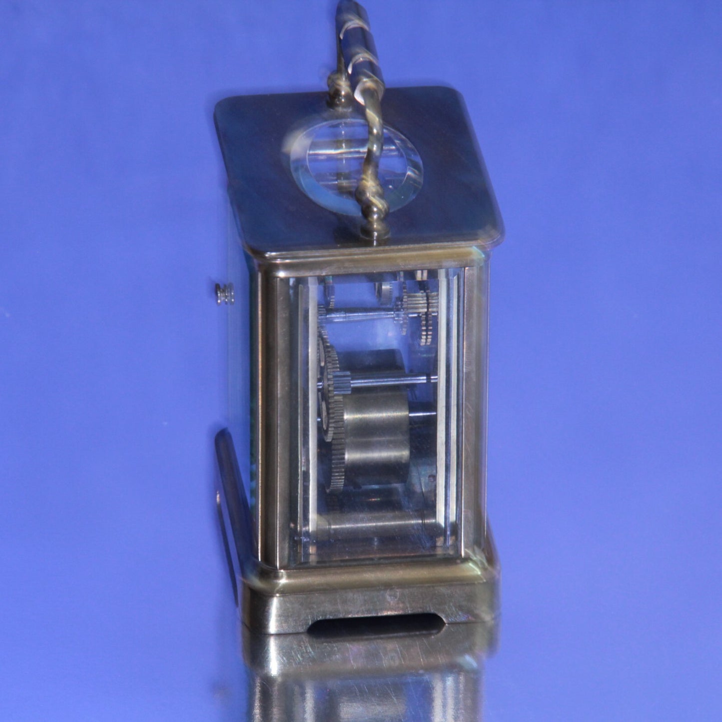 19th Century Brass & Bevel Glass Corniche Cased Carriage Clock β Excellent