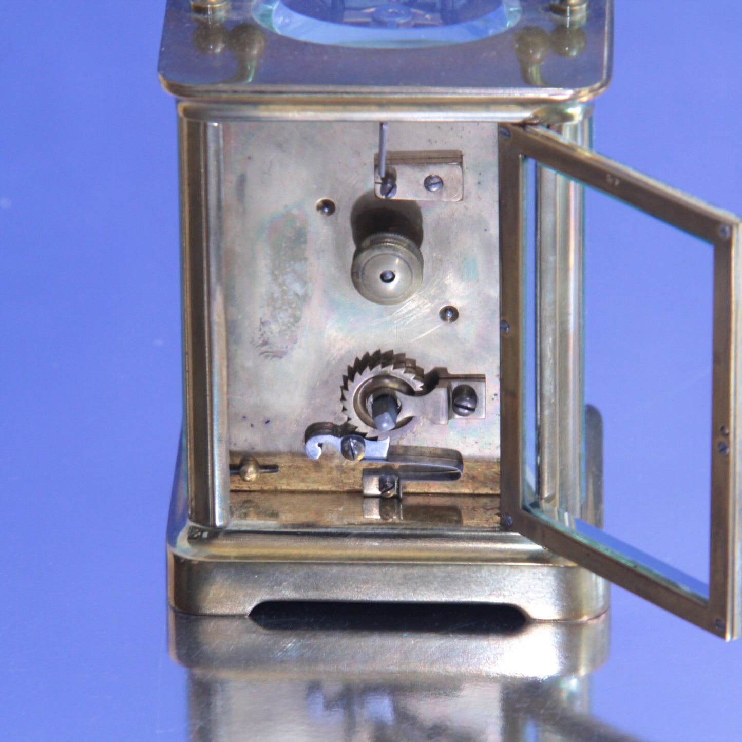 19th Century Brass & Bevel Glass Corniche Cased Carriage Clock β Excellent