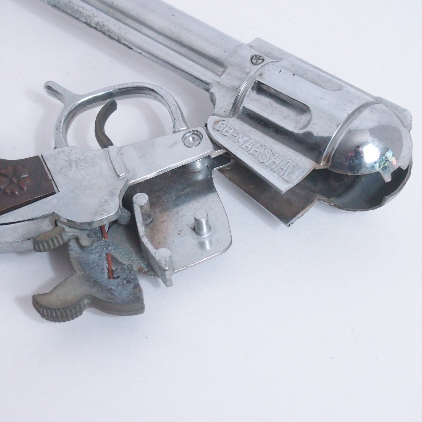Vintage Schmidt BB Marshal Buck'N Bronco Toy Cap Gun Copper Grips Cowboy Pistol