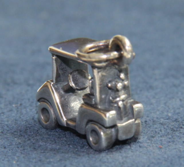 James Avery Golf Cart Charm – Retired Sterling Silver 925 – In Box