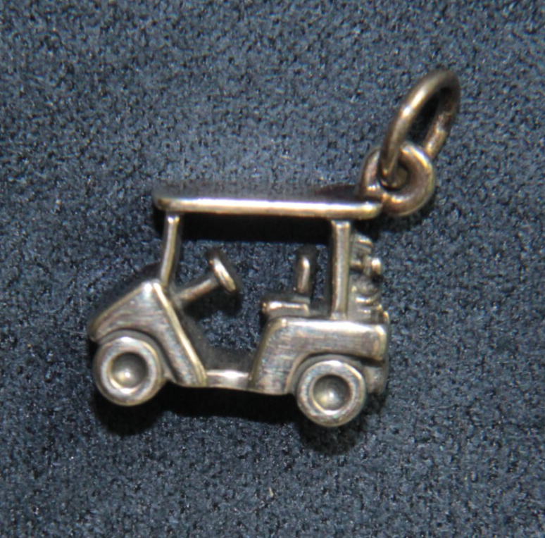 James Avery Golf Cart Charm – Retired Sterling Silver 925 – In Box