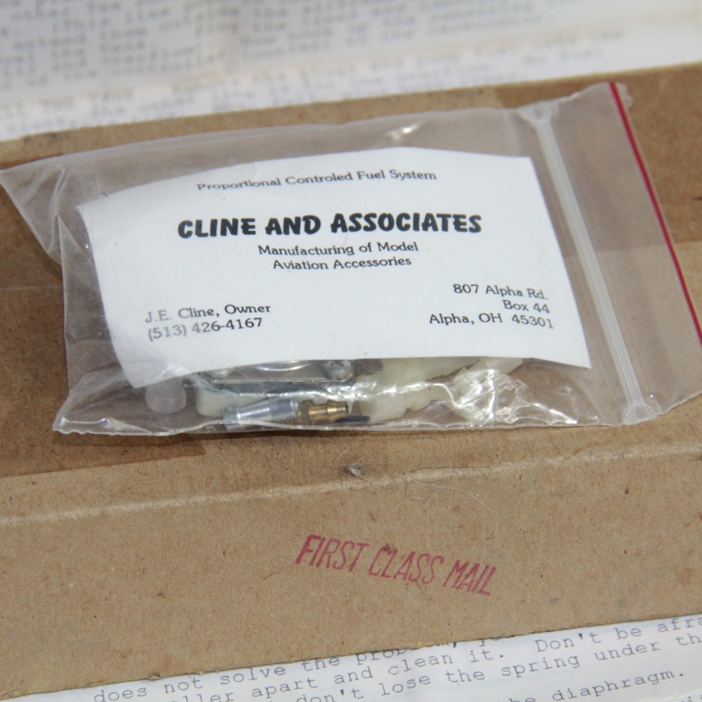 Cline Proportional Control Fuel System β R/C Model Airplane 2 & 4 Cycle Engine