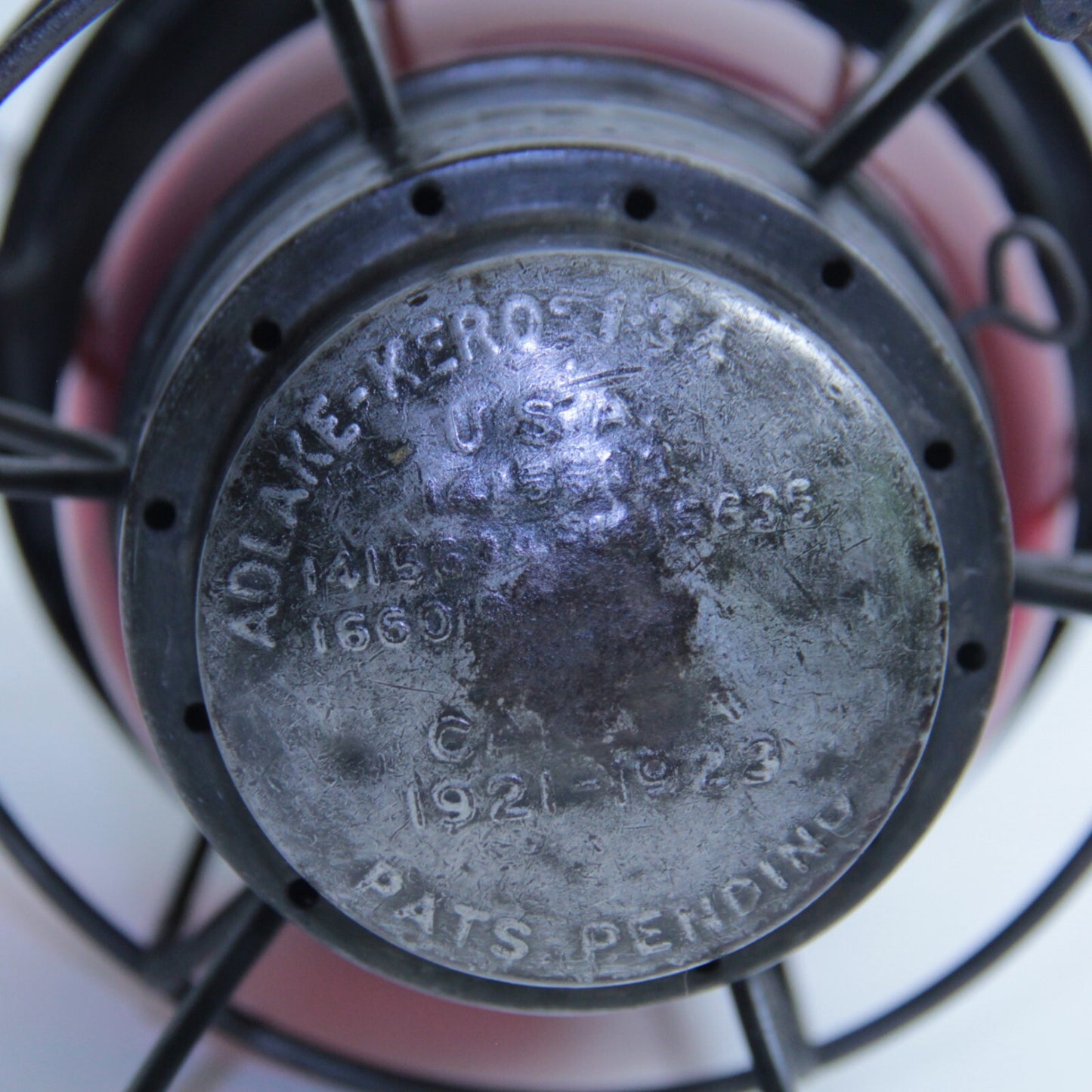 Adlake Illinois Central Railroad Lantern ICRR Corning Red Globe π₯
