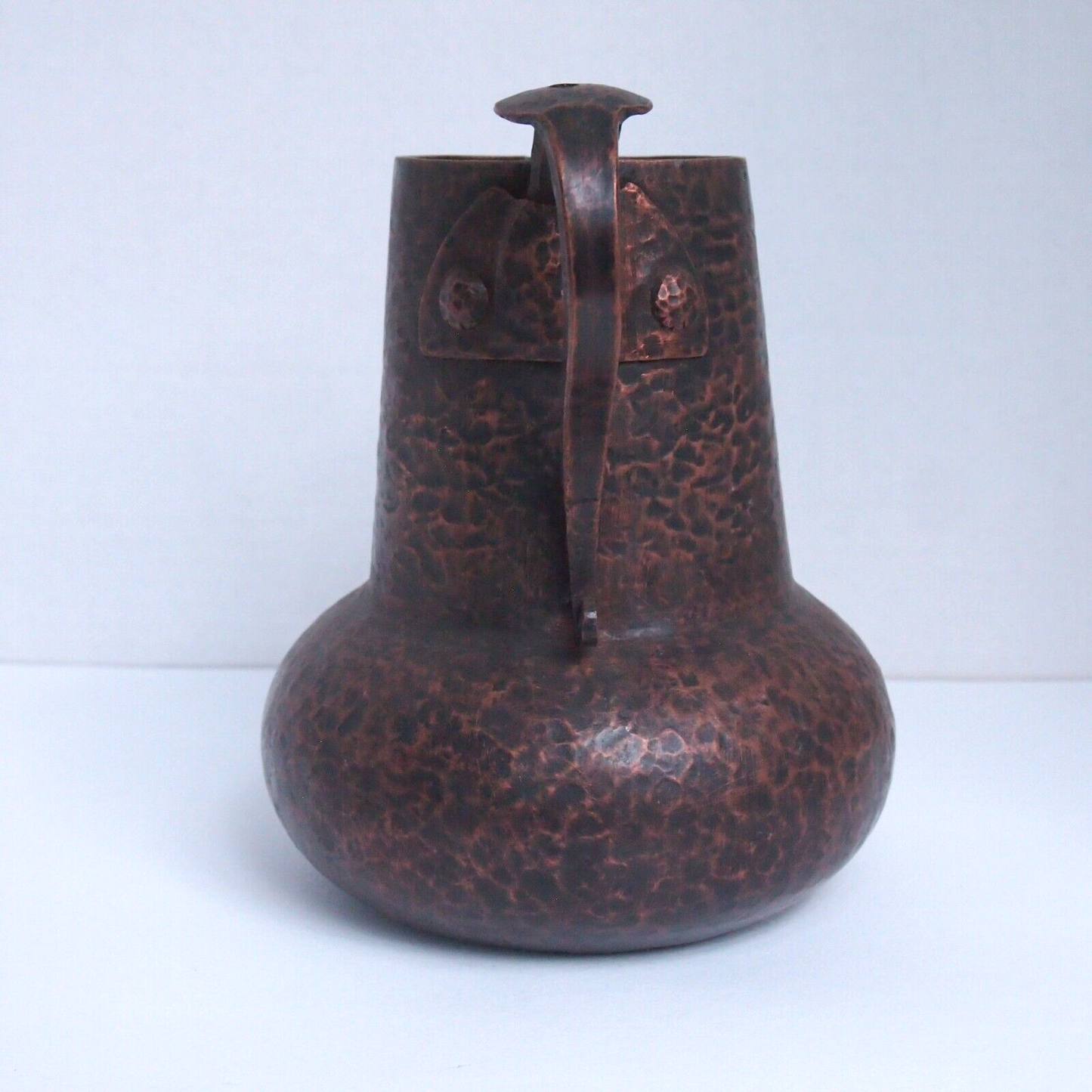6" Hand Hammered Copper Pitcher – Handmade Water Jug with Thick Walls – 1lb 3oz