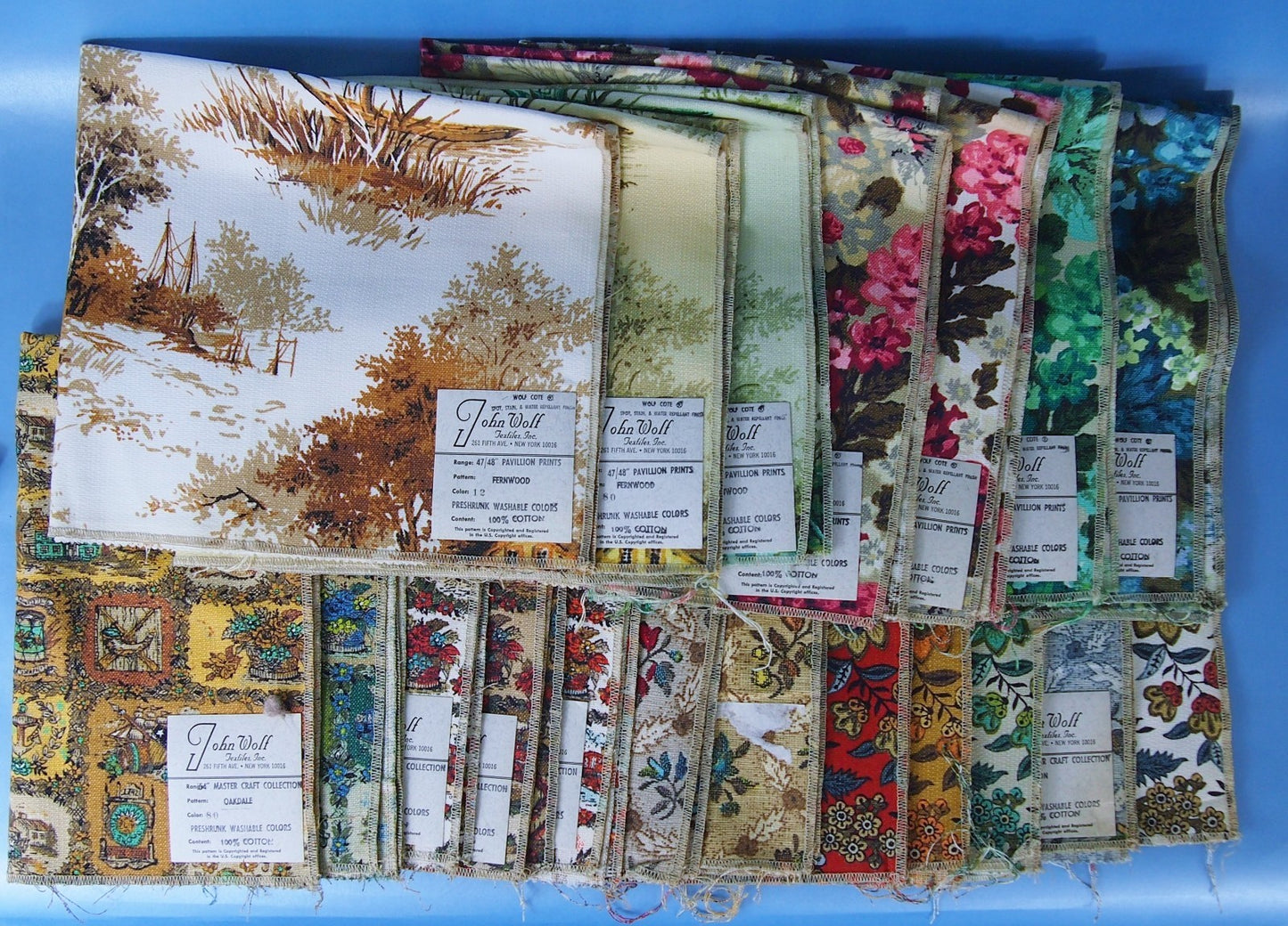 Vintage John Wolf Textiles 100% Cotton Swatch 24"