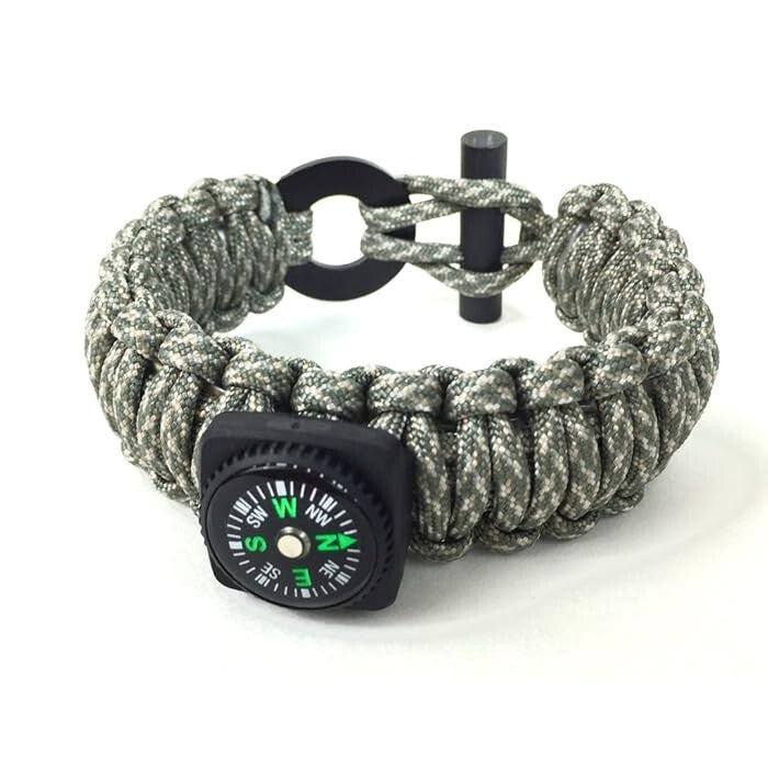 Ultimate Survival Bracelet Kit - Paracord, Fire Starter, Fishing Gear, Compass