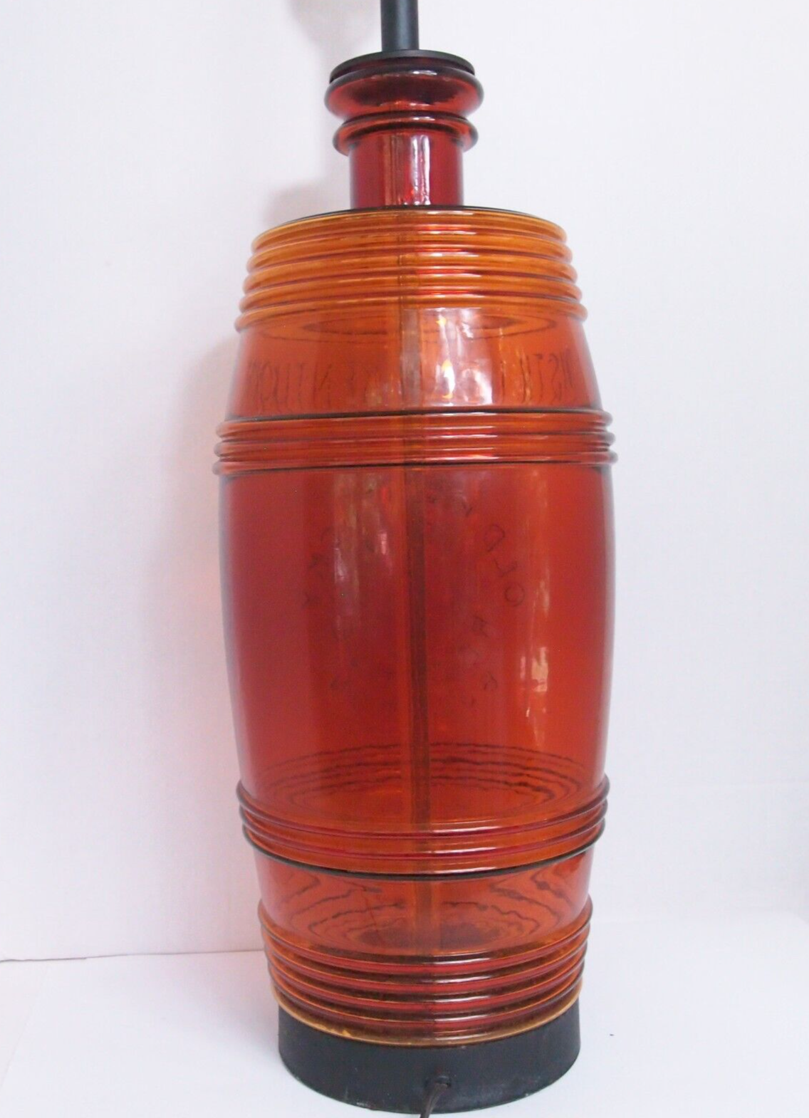 HUGE Old Kentucky 1849 Reserve Bourbon Bottle Lamp – 35" S. Perkins Brown Glass