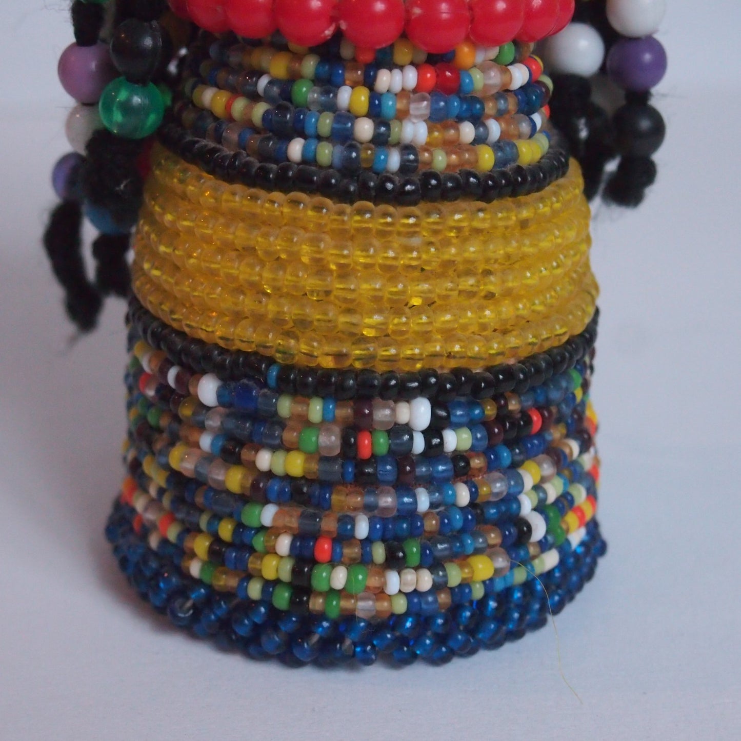 African Ndebele Beaded Fertility Doll • 4.5" Handmade Tribal