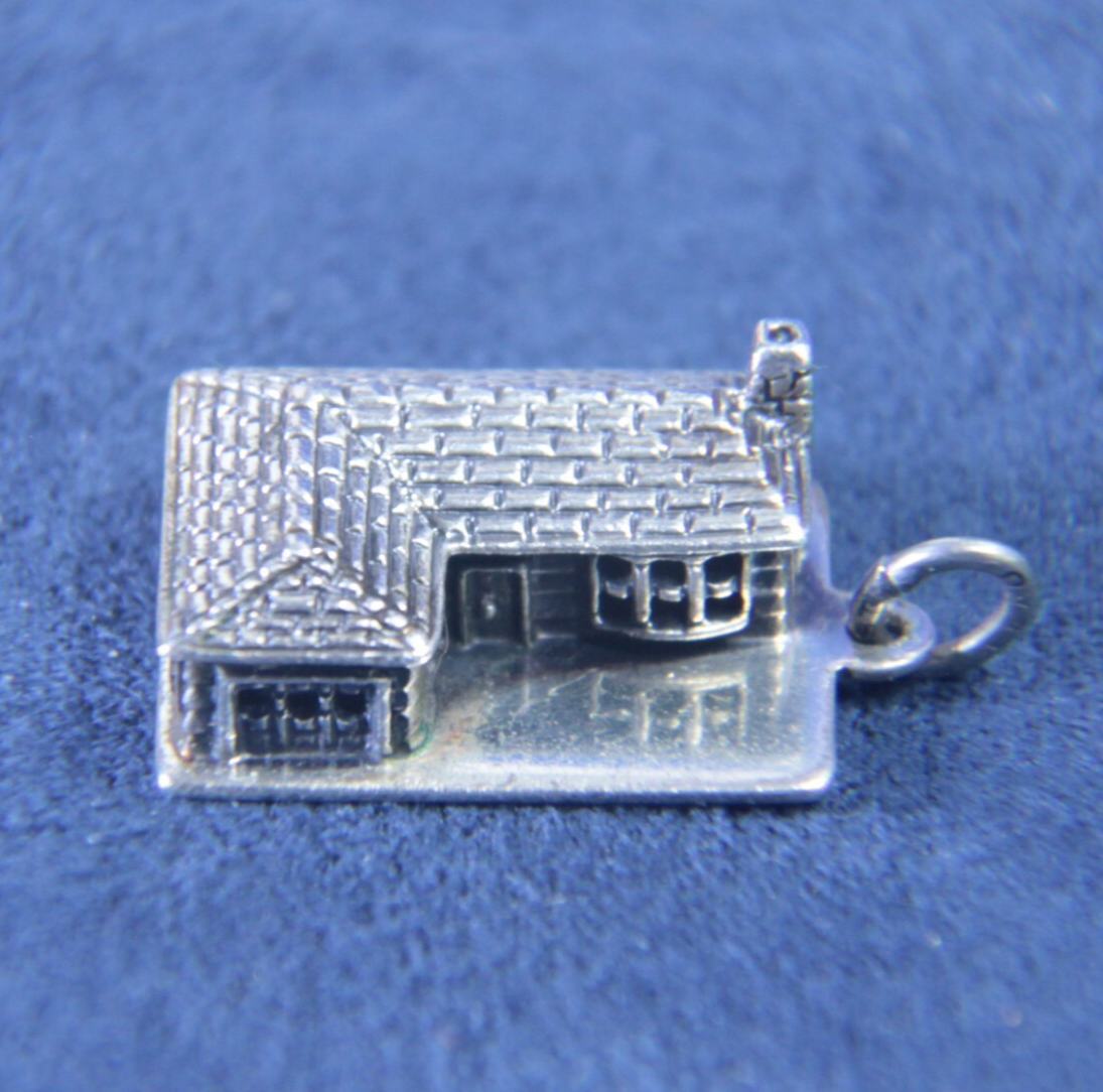 Vintage Beau Sterling Silver 925 Ranch House Charm | 3/4" | Home Sweet Home