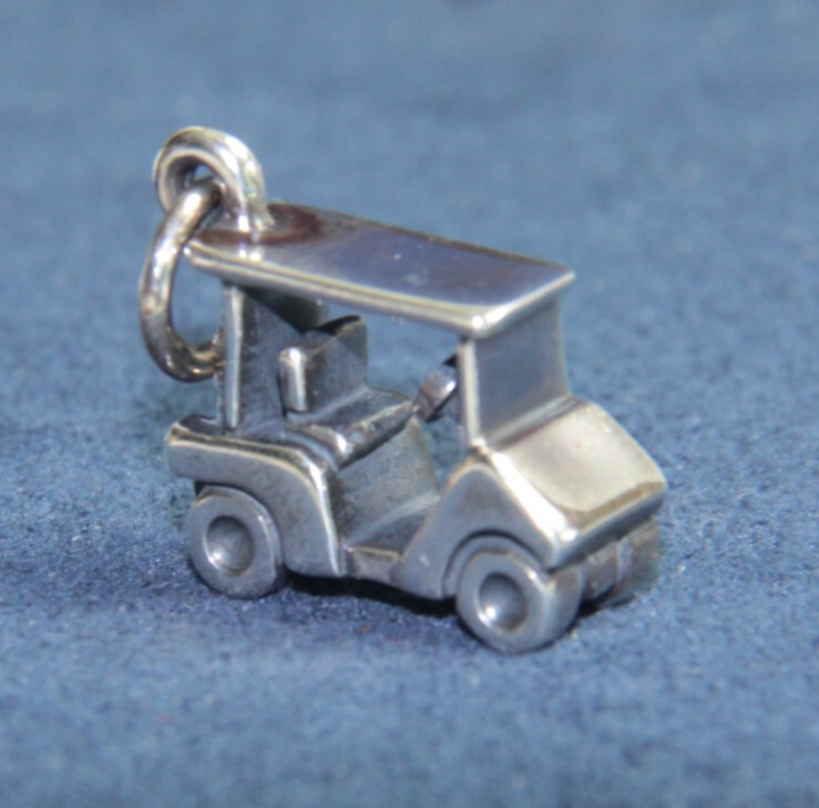 James Avery Golf Cart Charm – Retired Sterling Silver 925 – In Box