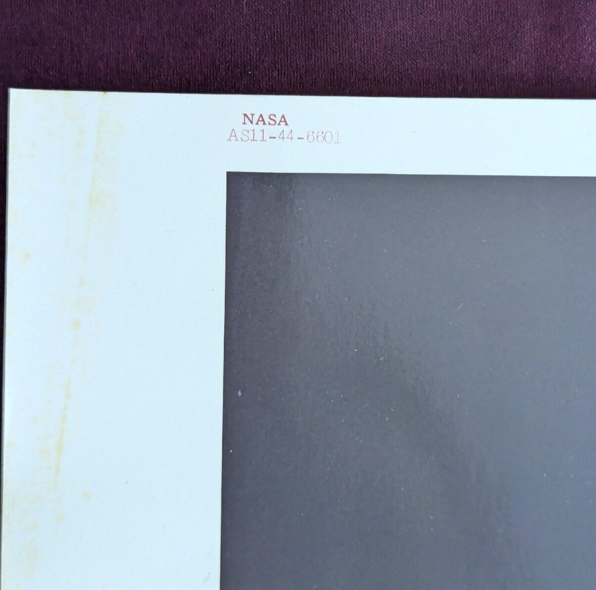 NASA Apollo 11 Mission Red Number Photo - Earth Rise on Moon w Lander