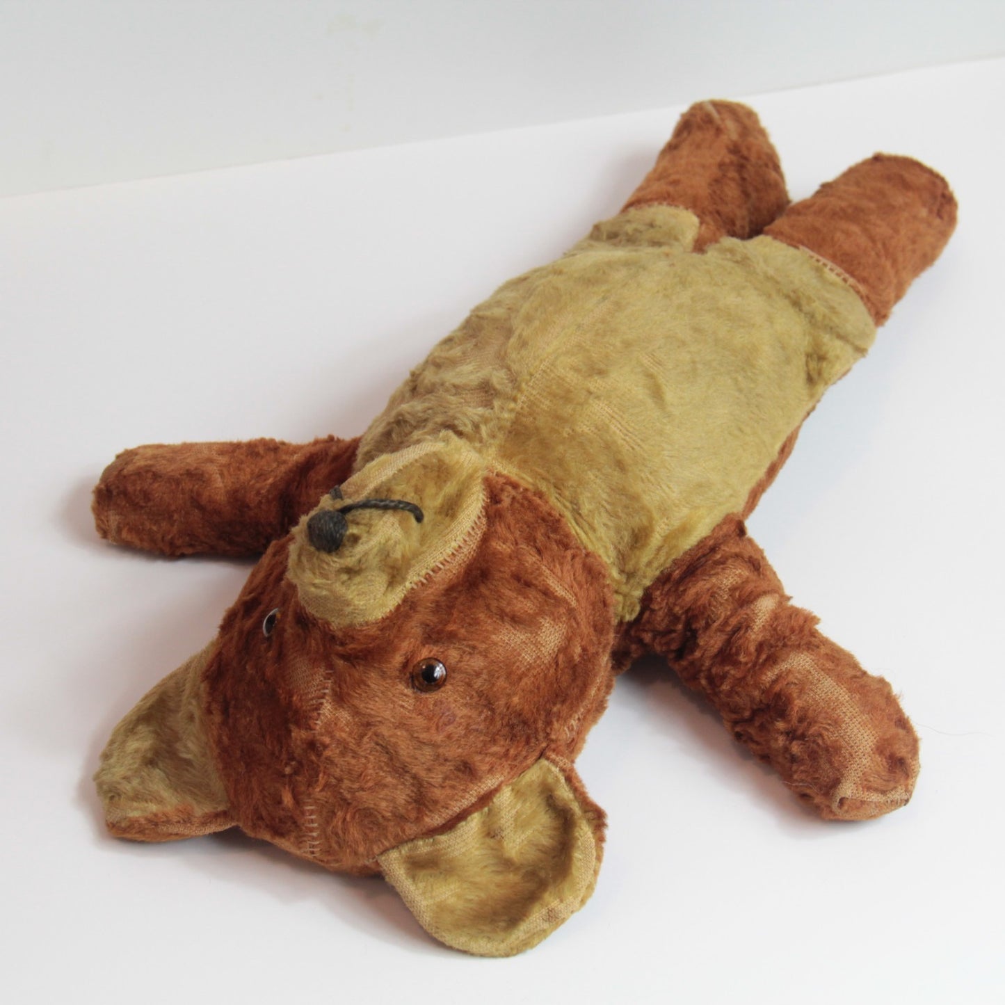 Antique 16β³ Mohair Teddy Bear β Hand-Stitched - Not Jointed π§Έ German?