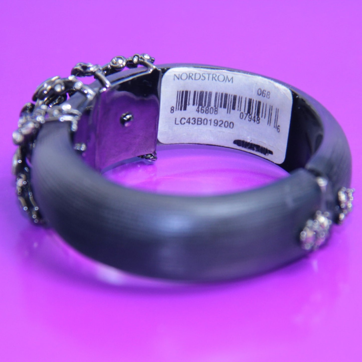 Alexis Bittar Black Lucite Bangle Bracelet β Multi Crystal β w Tag β Nordstrom