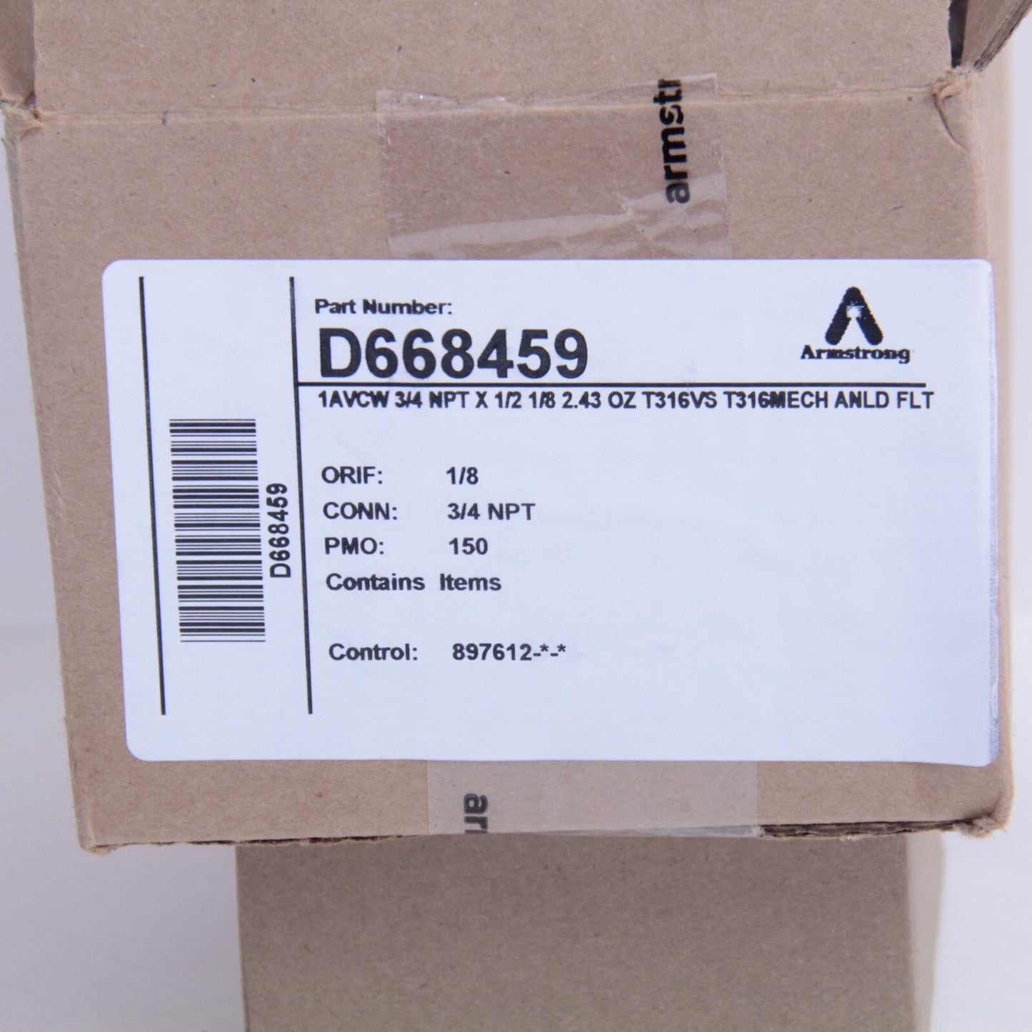 Armstrong 1AVCW Ozone System Air Filter 3/4" NPT T316VS Water Purifier D668459