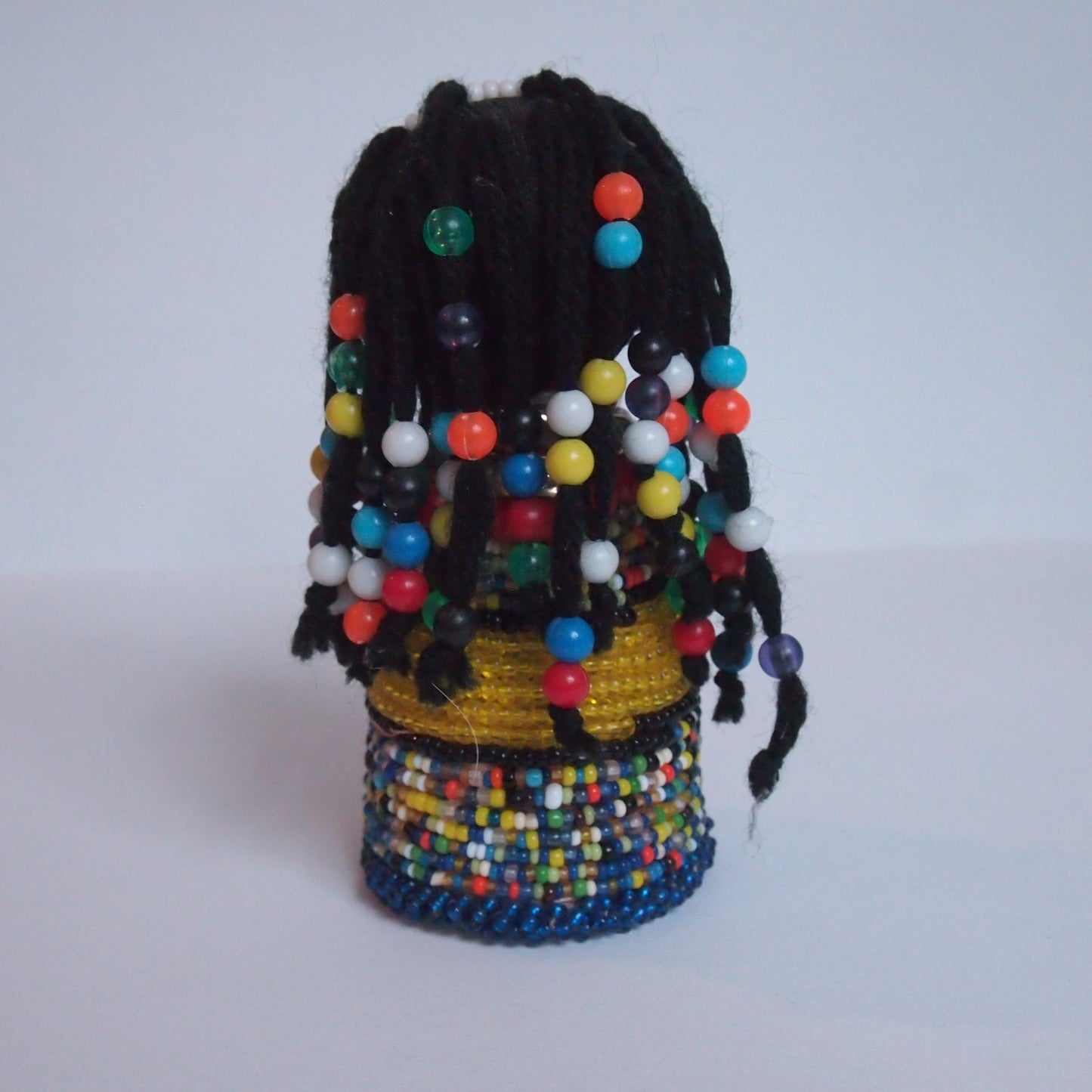 African Ndebele Beaded Fertility Doll • 4.5" Handmade Tribal