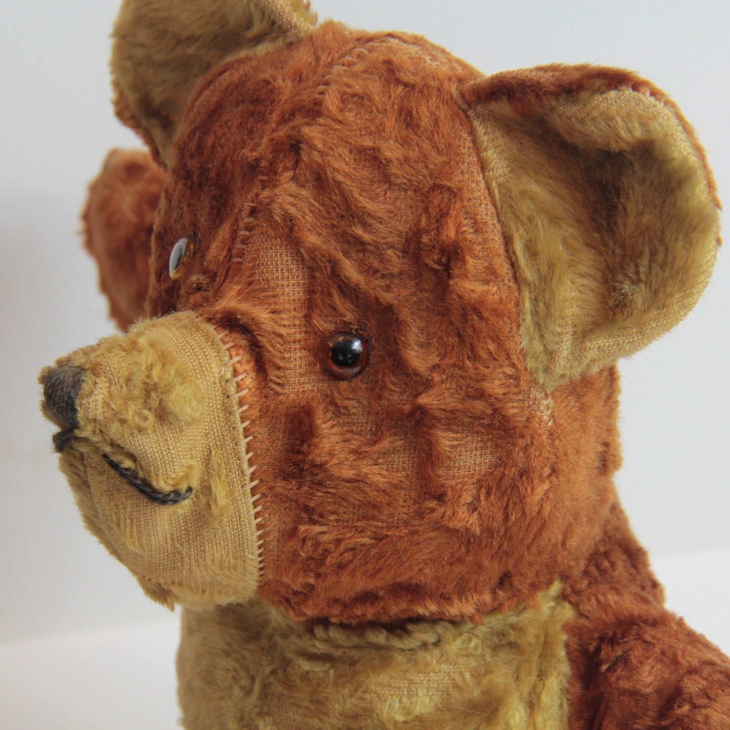 Antique 16β³ Mohair Teddy Bear β Hand-Stitched - Not Jointed π§Έ German?