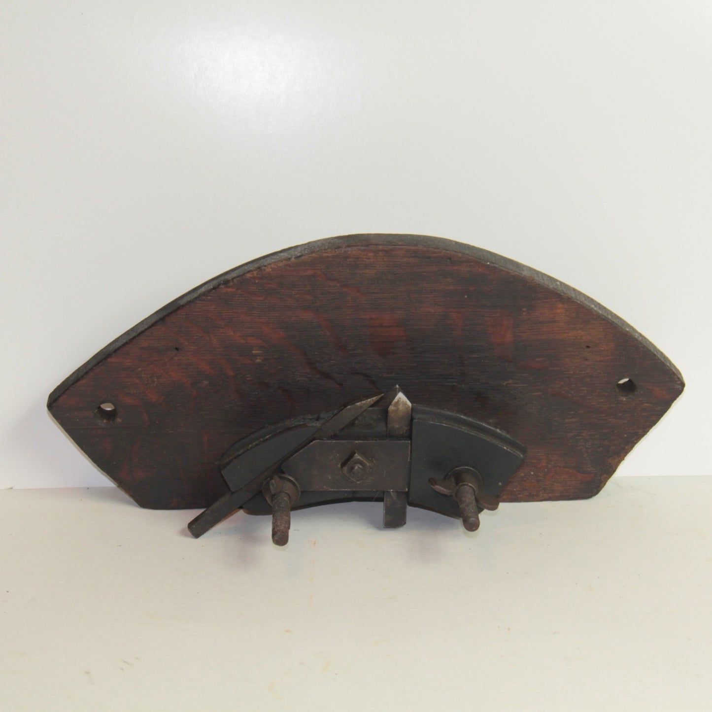 Vintage Cooper’s Croze Plane – Barrel Maker’s Tool – Tiger Oak Wood – 15"