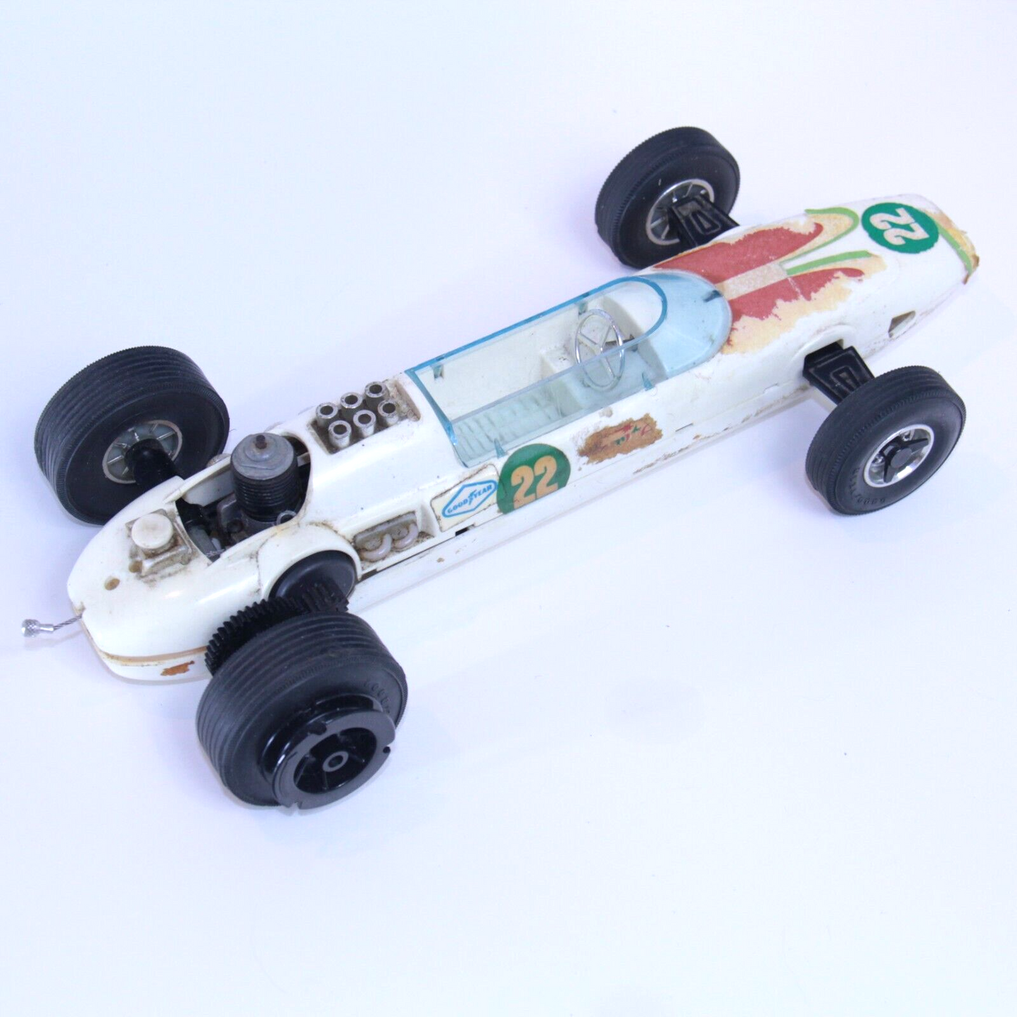 Vintage TESTORS Sprite 22 Gas Tether Indy Race Car Model - Has Compression