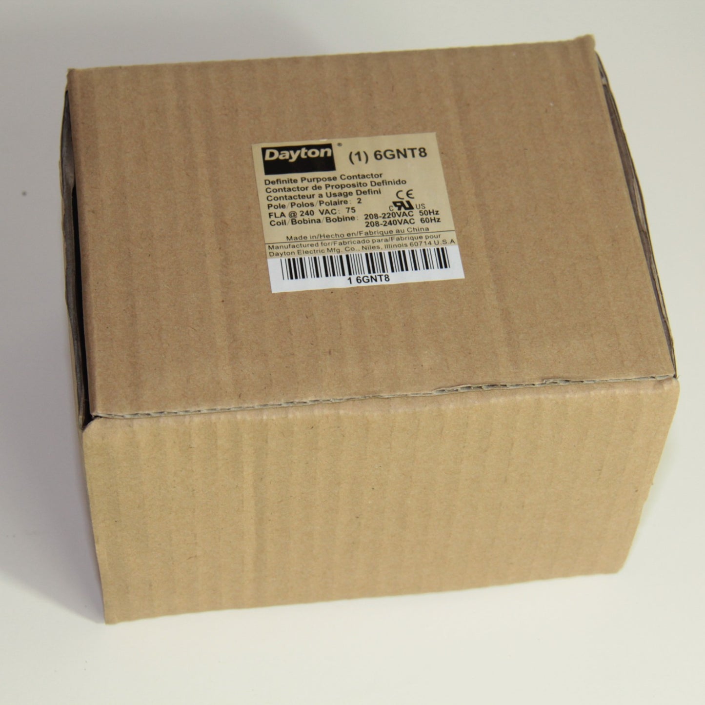 Dayton 6GNT8 Contactor DP 75A 2P 208-240V – New ⚡ Double Pole