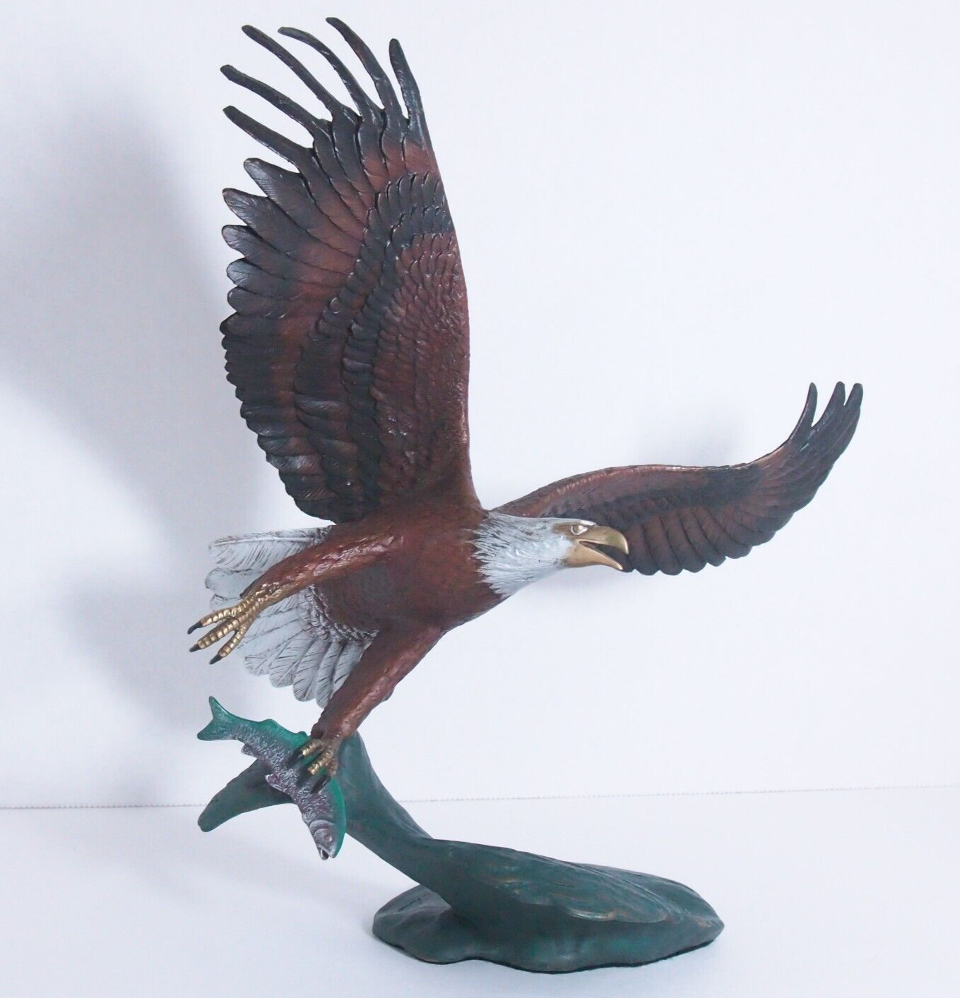 Franklin Mint Bronze Eagle Sculpture – “Master of the Wilderness” by Ruyckevelt
