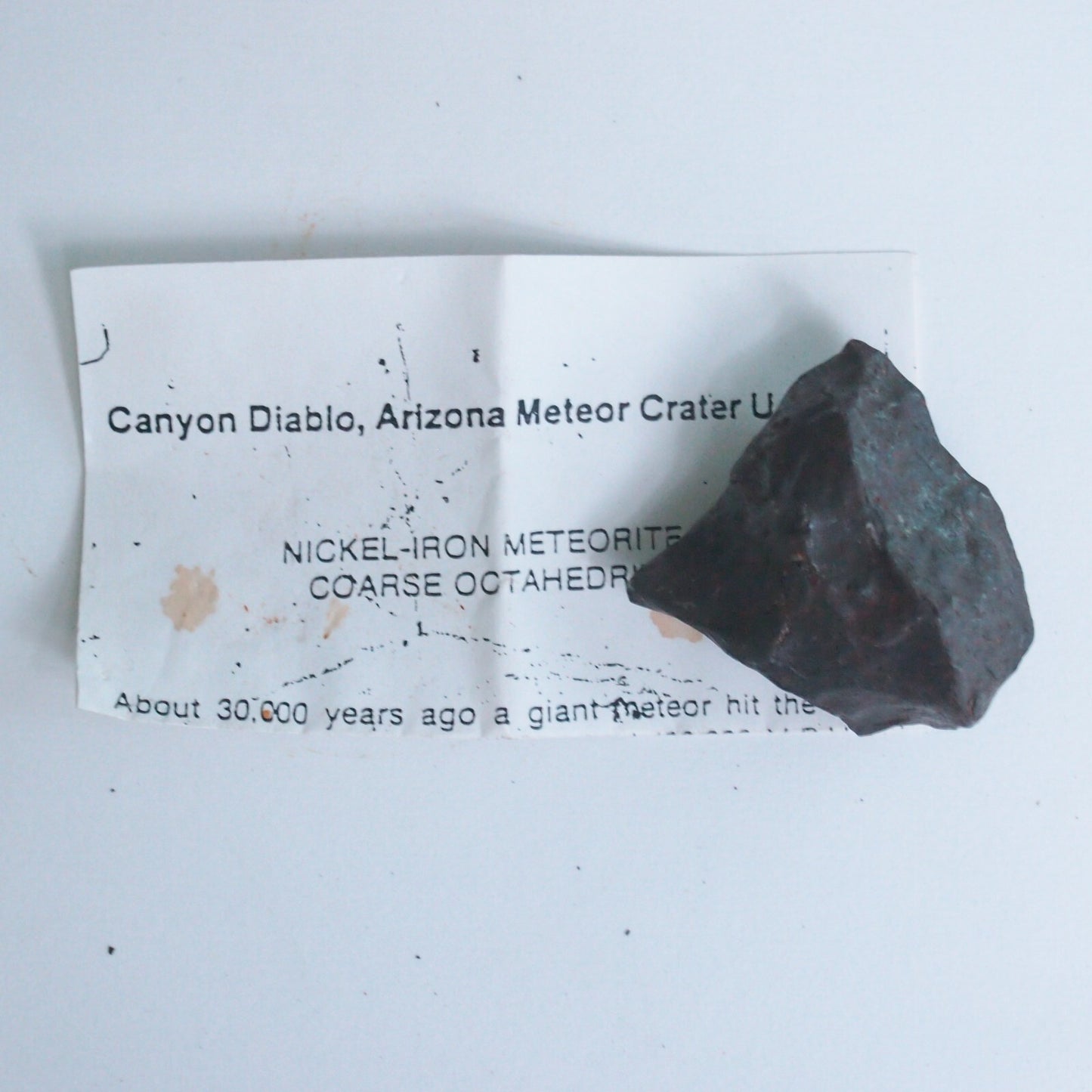 154.8g Nickel Iron Meteorite Coarse Octahedrite Canyon Diablo Winslow AZ CIMOTA