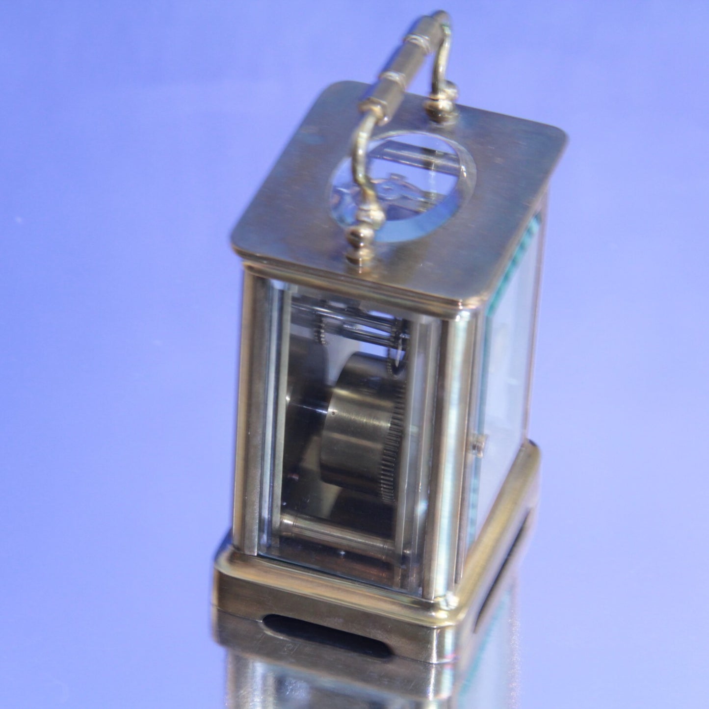 19th Century Brass & Bevel Glass Corniche Cased Carriage Clock β Excellent