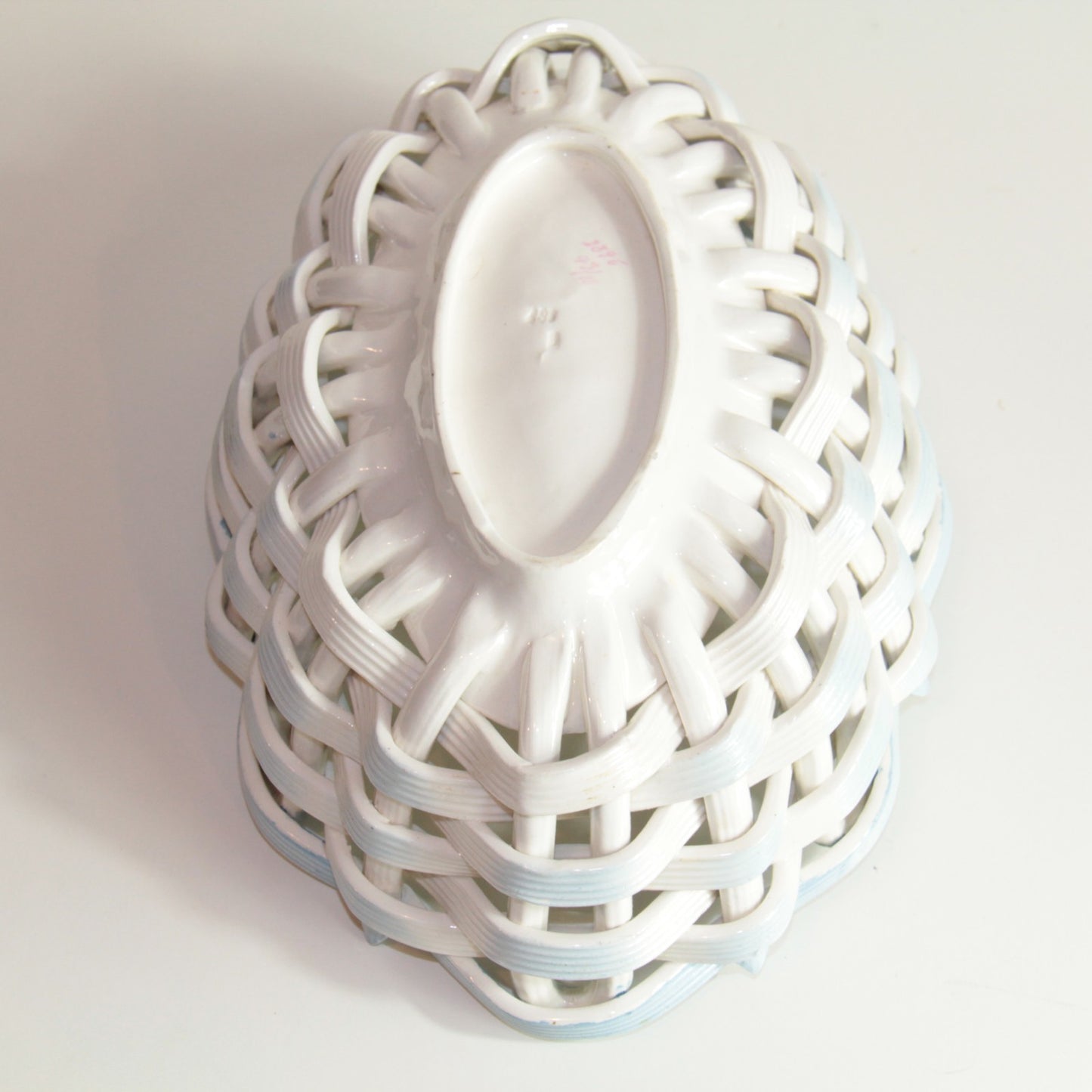 Antique Porcelain Openwork Bread & Pastries "Wicker Basket" Max Roesler Germany