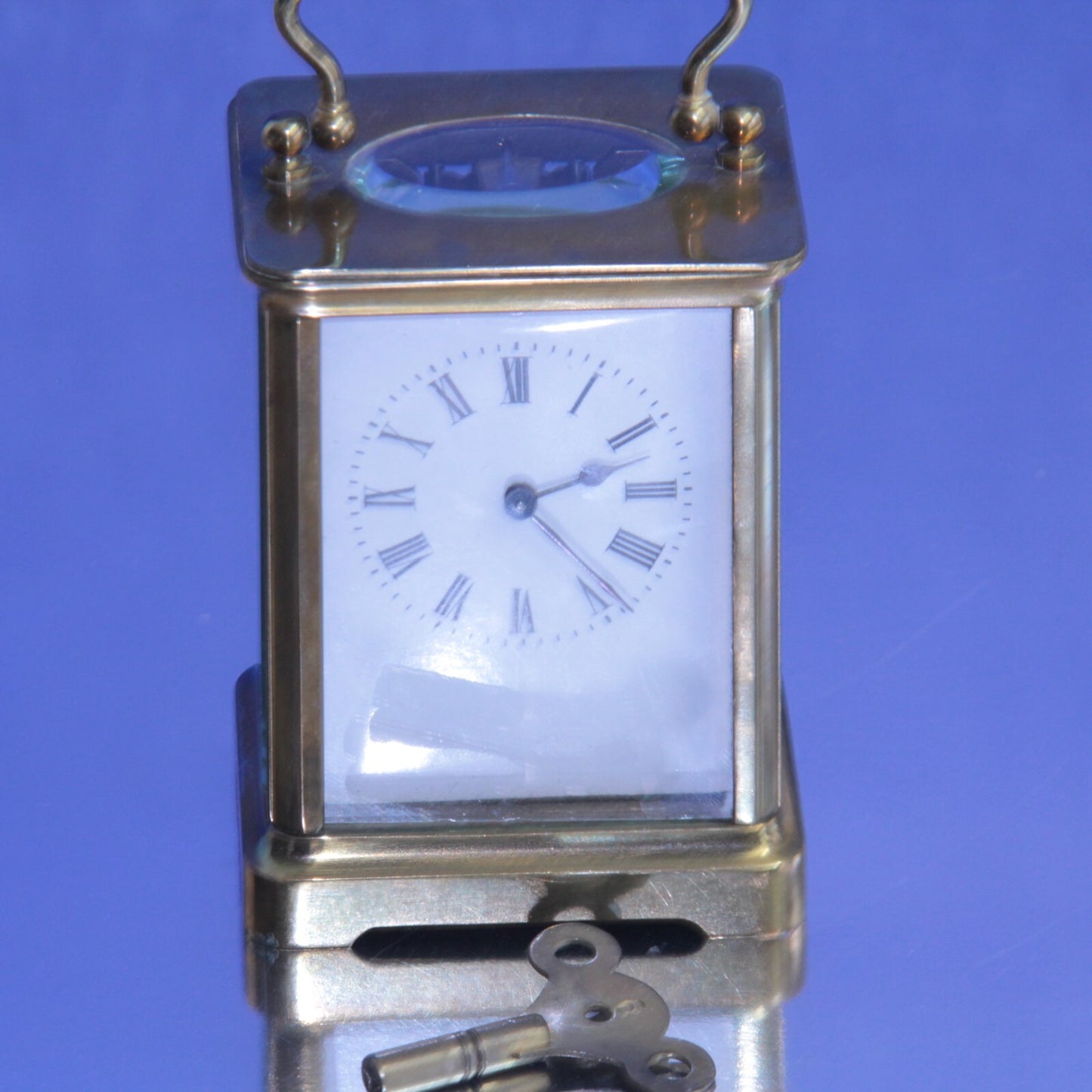 19th Century Brass & Bevel Glass Corniche Cased Carriage Clock β Excellent