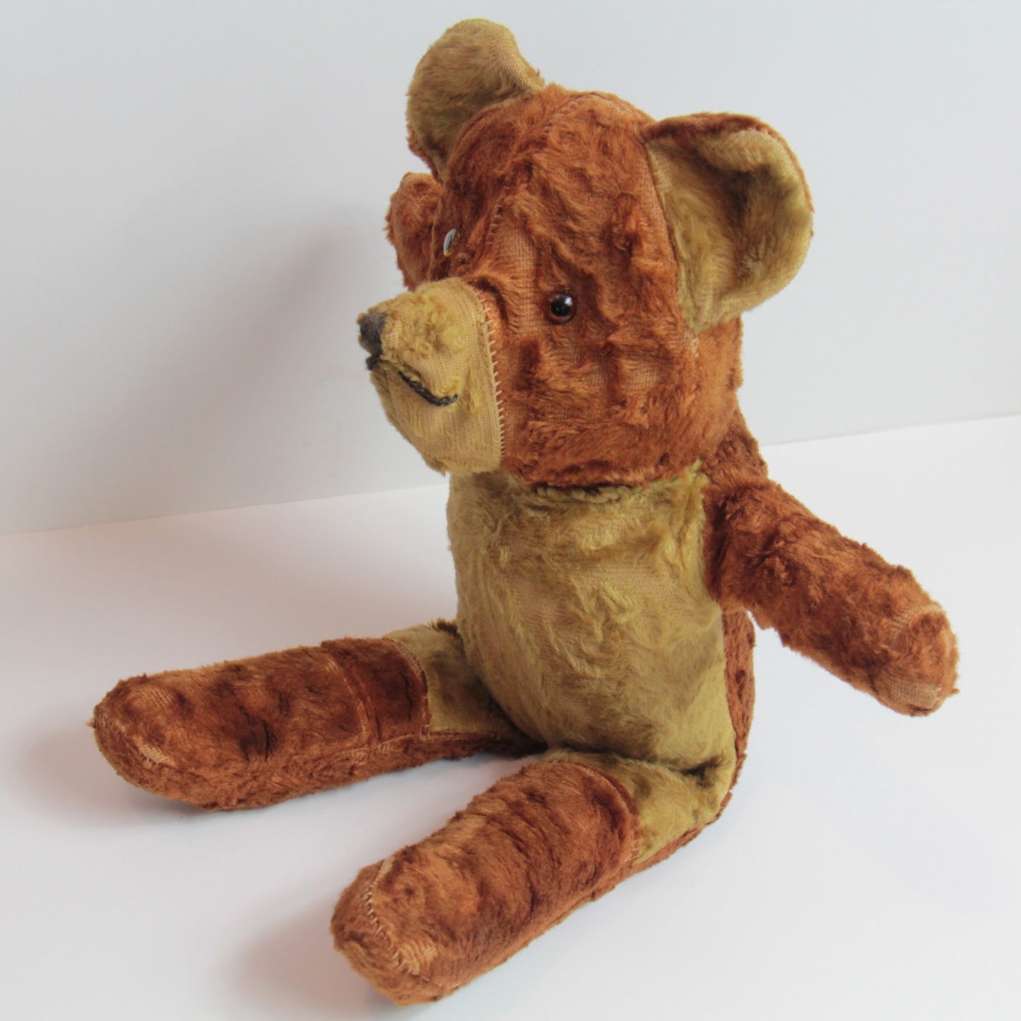 Antique 16β³ Mohair Teddy Bear β Hand-Stitched - Not Jointed π§Έ German?