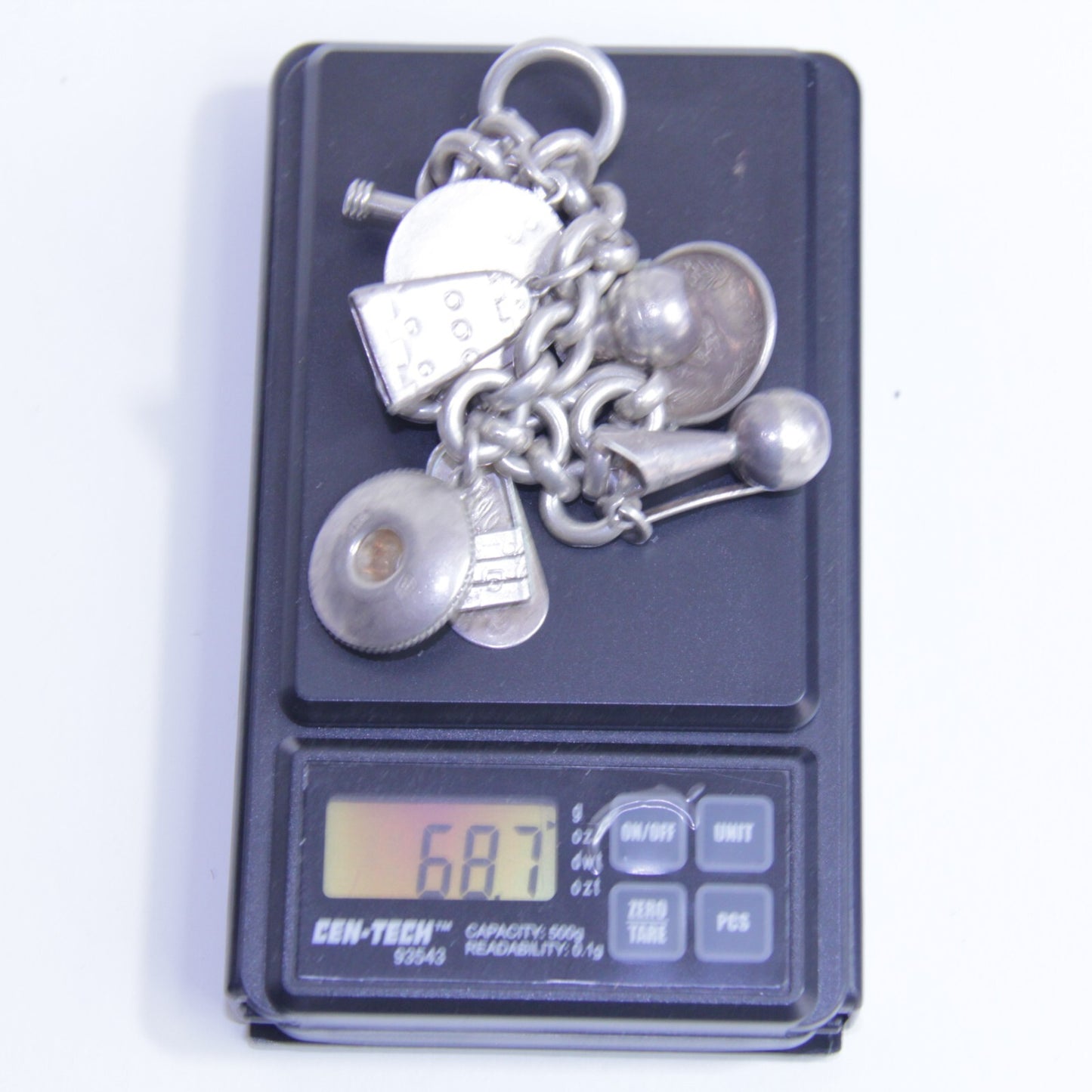 Sterling Silver .925 Mexico Souvenir Charm Bracelet β 68.7g β Eagle Mark 26