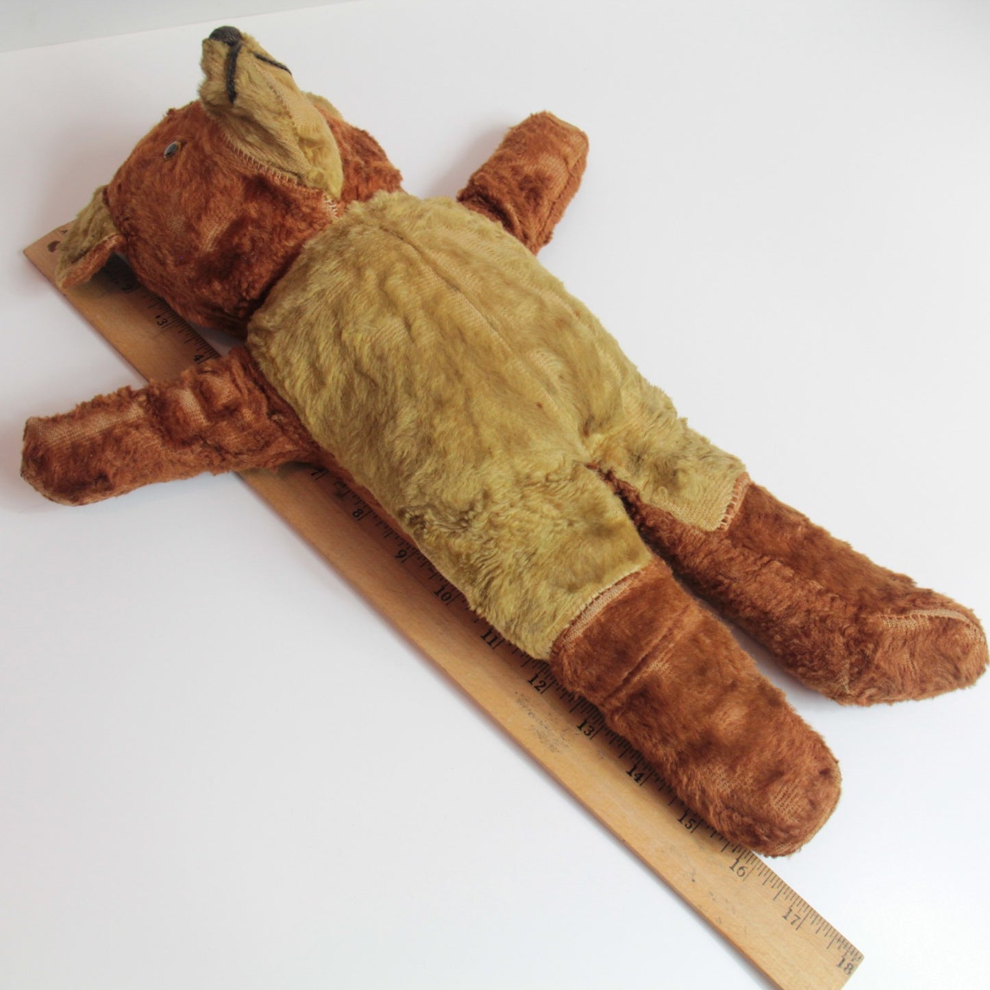 Antique 16β³ Mohair Teddy Bear β Hand-Stitched - Not Jointed π§Έ German?