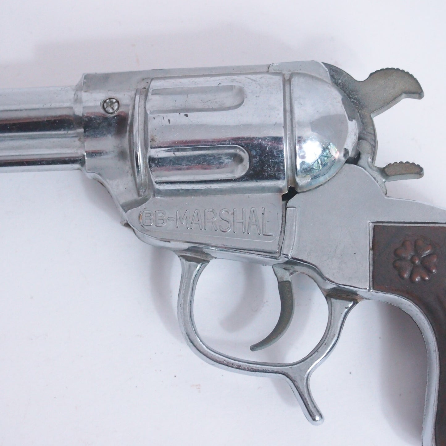 Vintage Schmidt BB Marshal Buck'N Bronco Toy Cap Gun Copper Grips Cowboy Pistol
