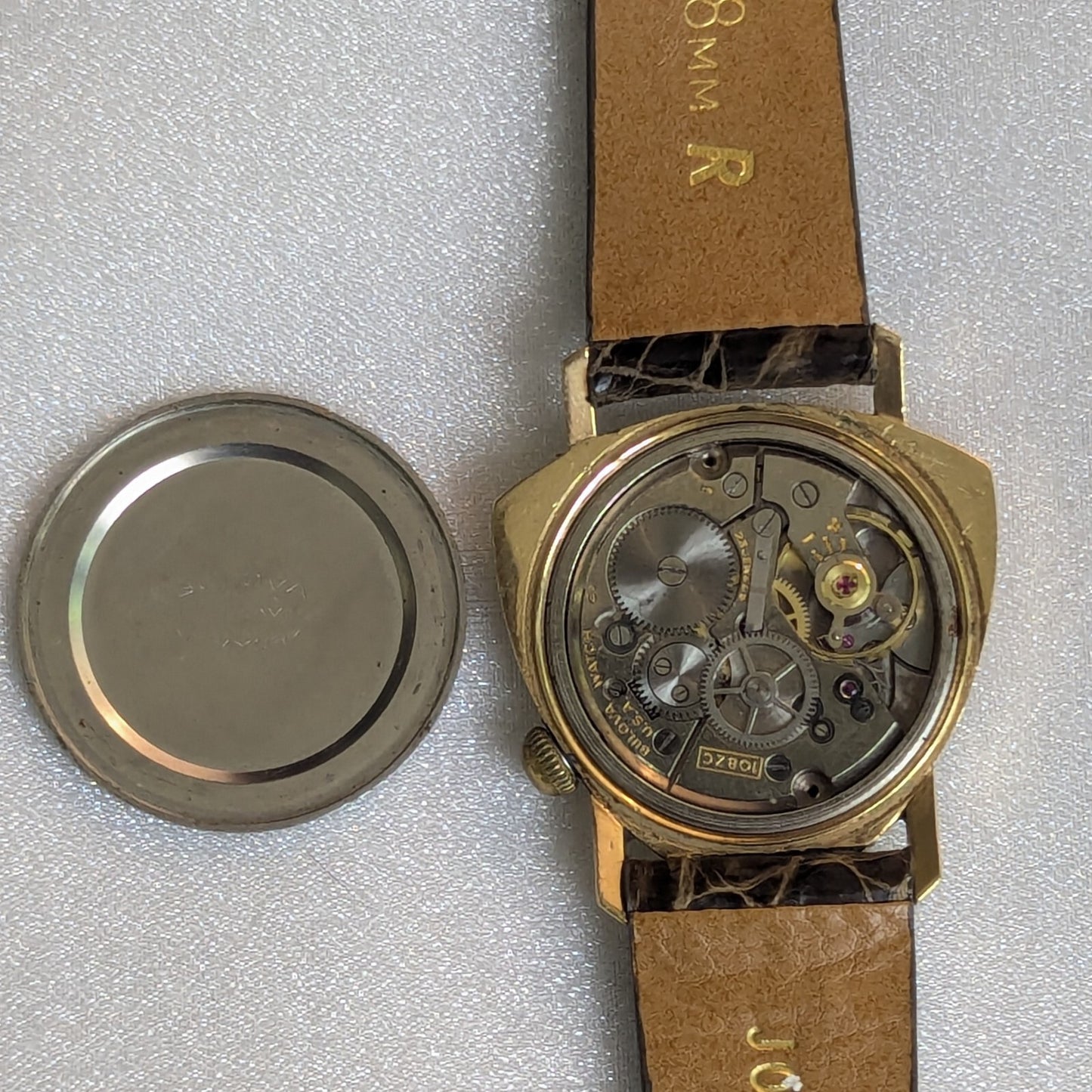 Rare Bulova President 23 Jewel Watch ā 10k RGP Case ā Crocodile Band š