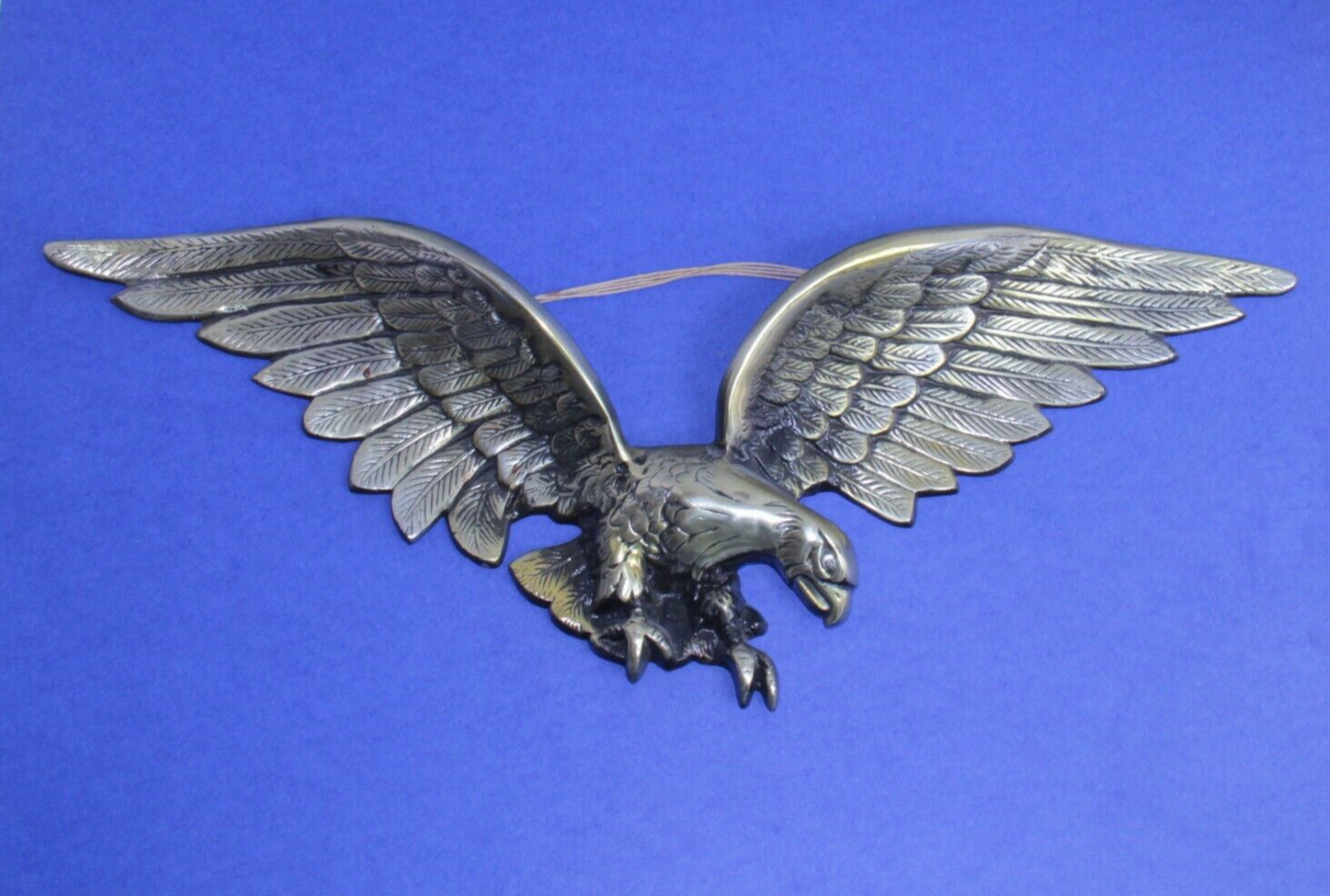 Vintage Cast Iron Metal Eagle Wall Plaque β 25" Brass-Coated β Made in Japan π¦