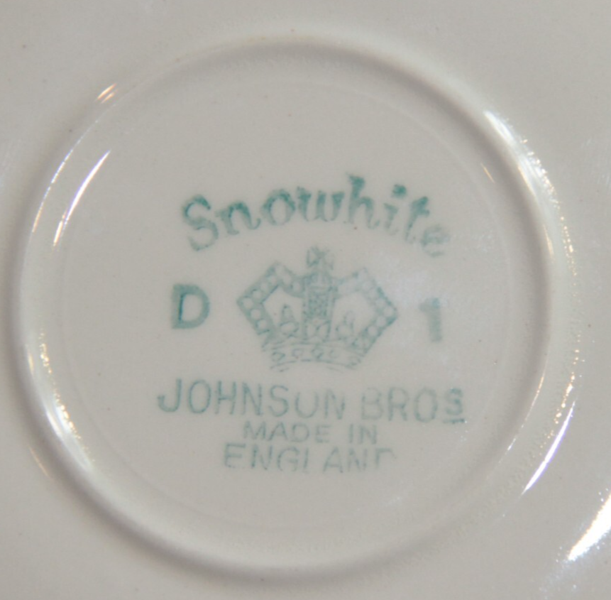 Johnson Bros Snowhite 5.75" Saucer Plate Mid Century Ironstone England Set 12+1
