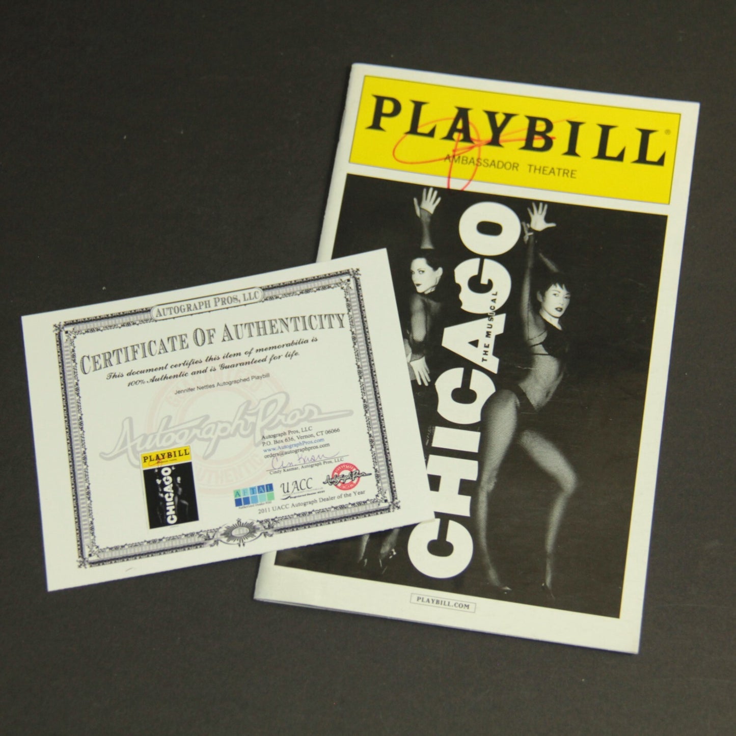 Jennifer Nettles Autograph | Signed Broadway Playbill | Chicago Musical w COA