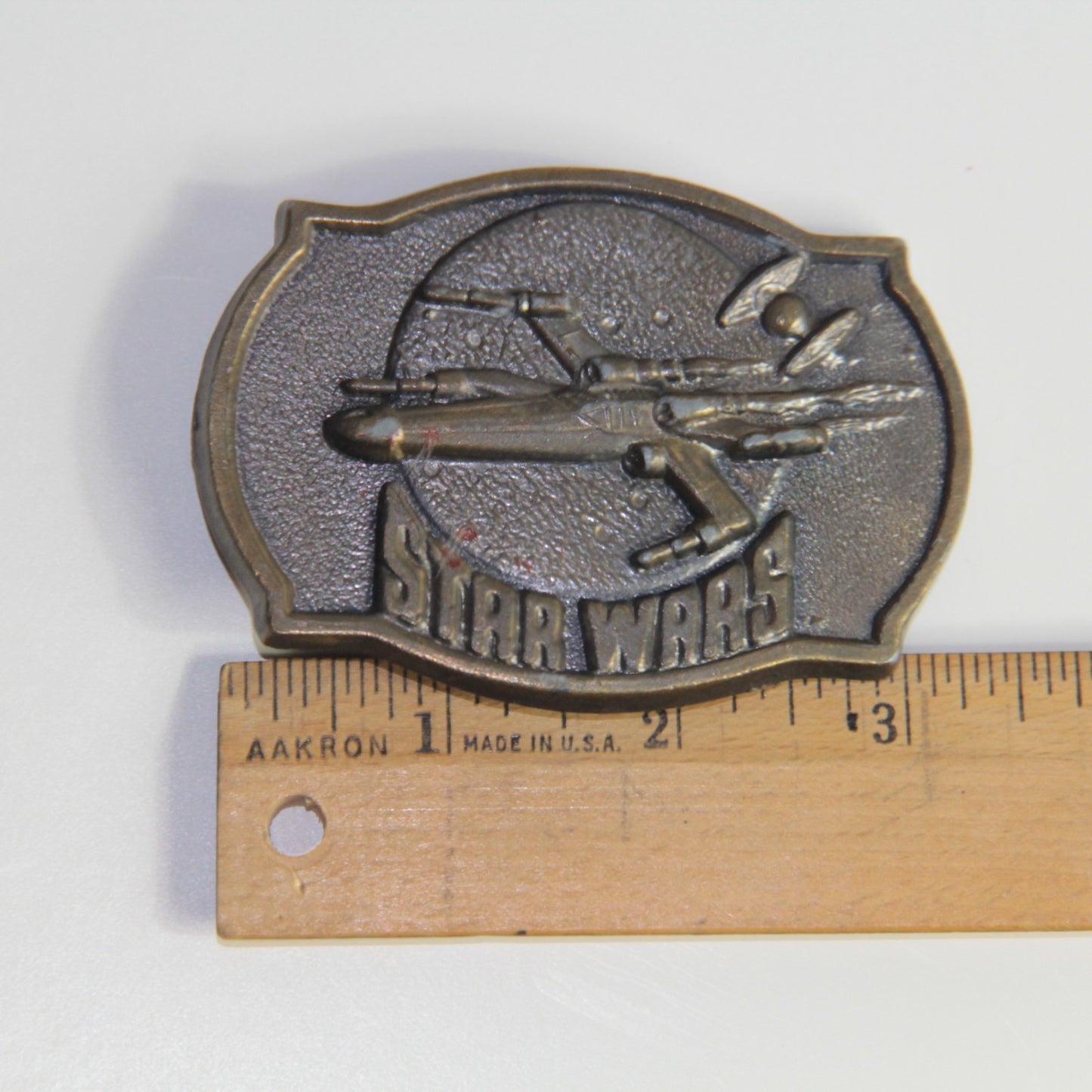 Vintage STAR WARS X-Wing & Tie Fighter Vintage 1977 Belt Buckle USA