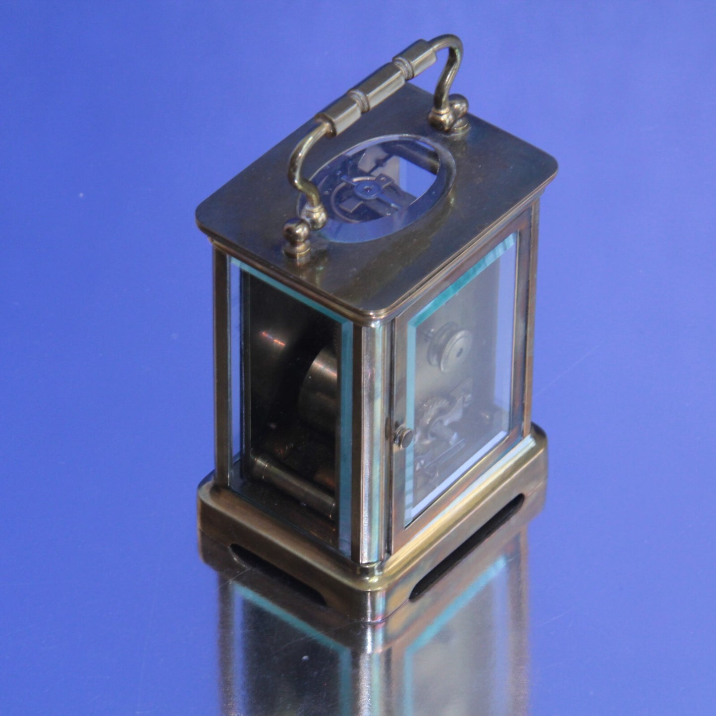 19th Century Brass & Bevel Glass Corniche Cased Carriage Clock β Excellent