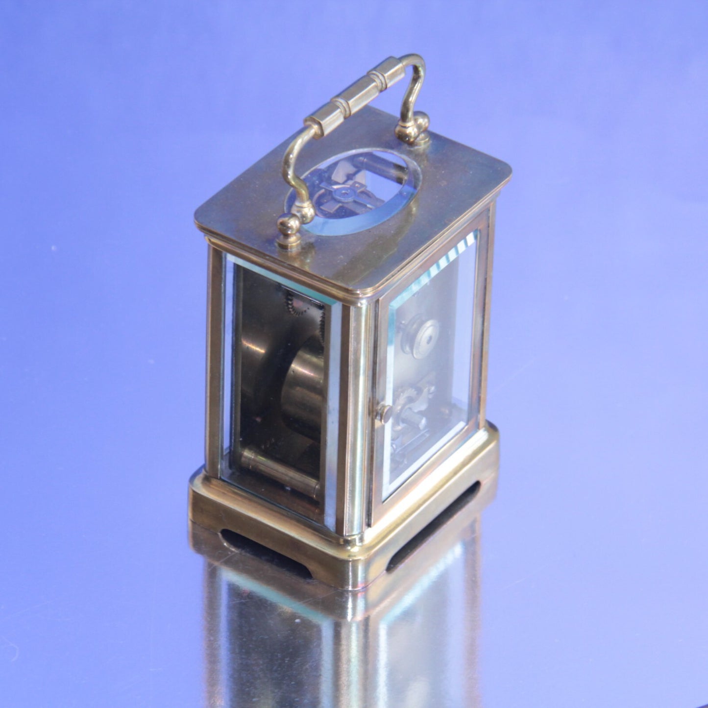 19th Century Brass & Bevel Glass Corniche Cased Carriage Clock β Excellent