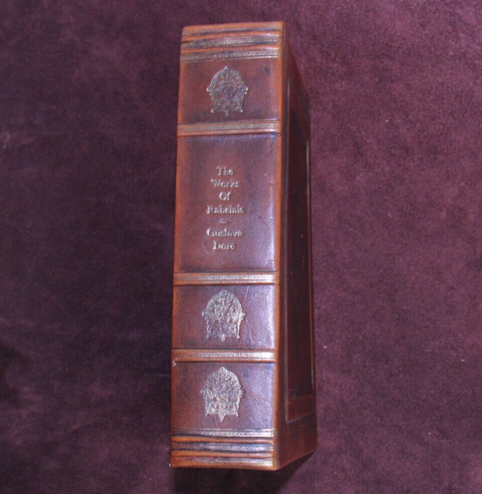 Fine Leather Binding - The Works of Rabelais Illustrated by Gustave Doré Book