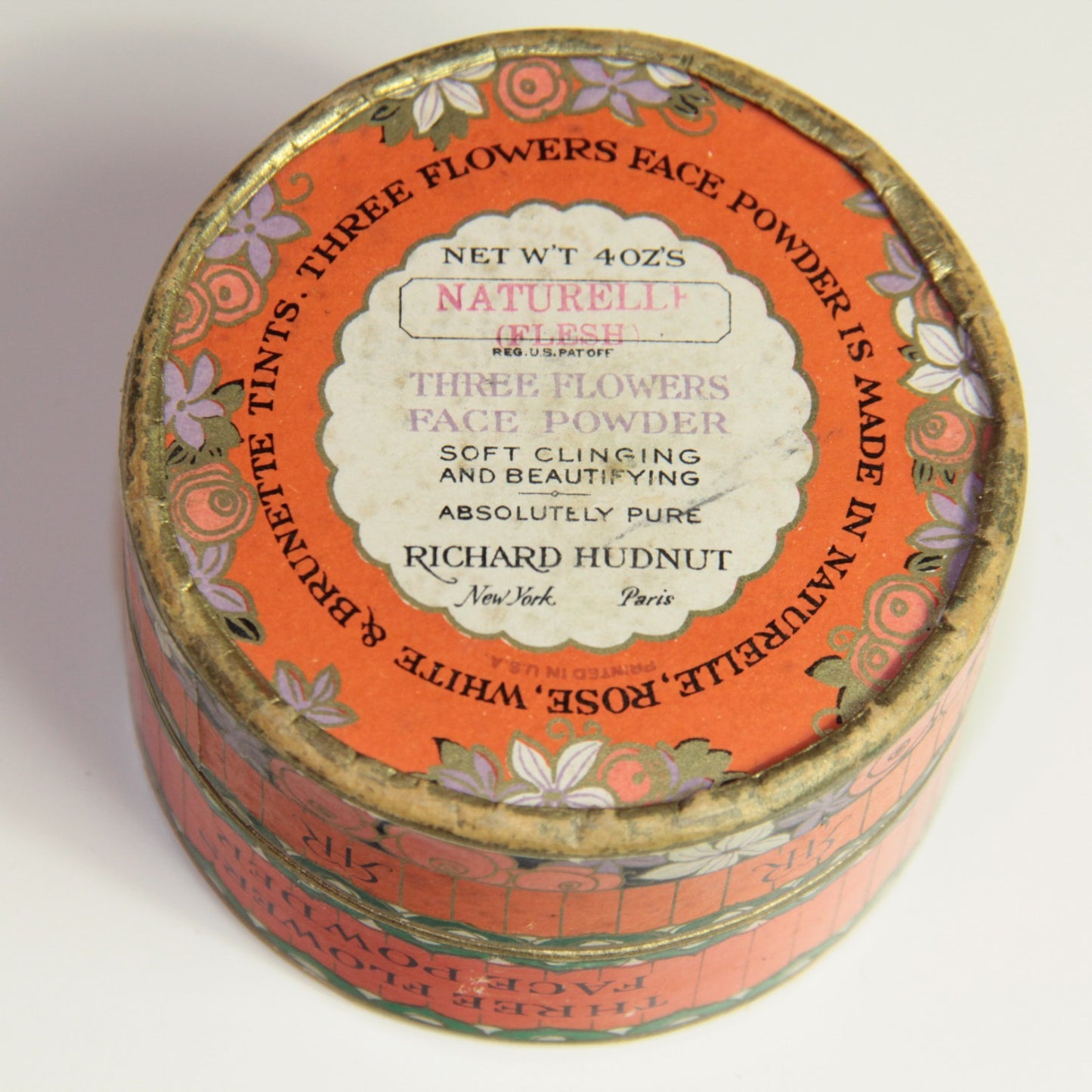 2x Antique Richard Hudnut Powder Box – “Three Flowers” Art Nouveau – Empty 🌸