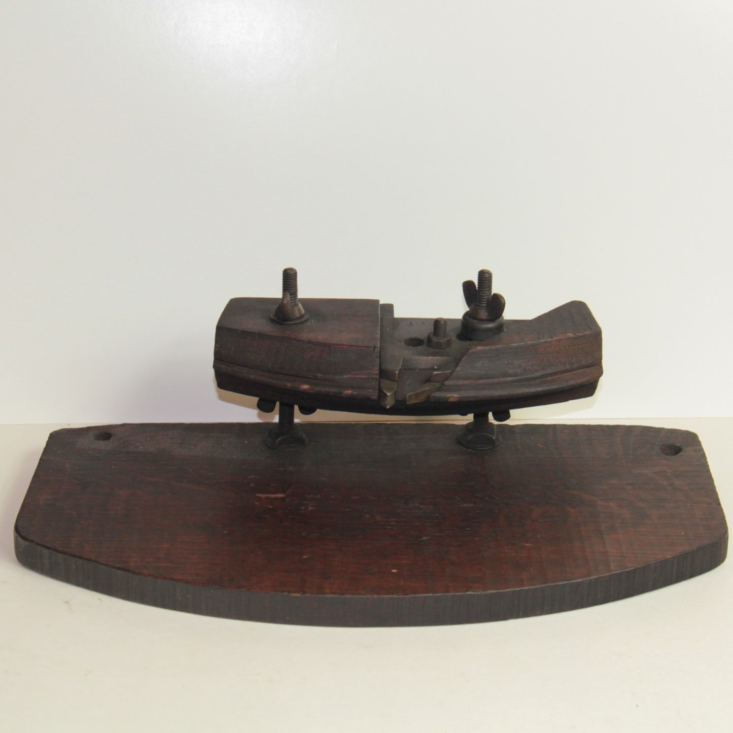 Vintage Cooper’s Croze Plane – Barrel Maker’s Tool Tiger Oak Wood – 15.5"