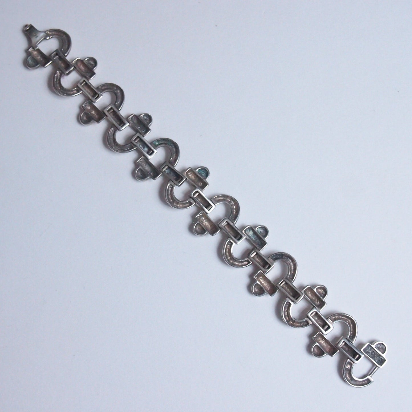 33.4g 7" Silver Link Chunky Bracelet - Euro MCM Modernist - 835 not 925