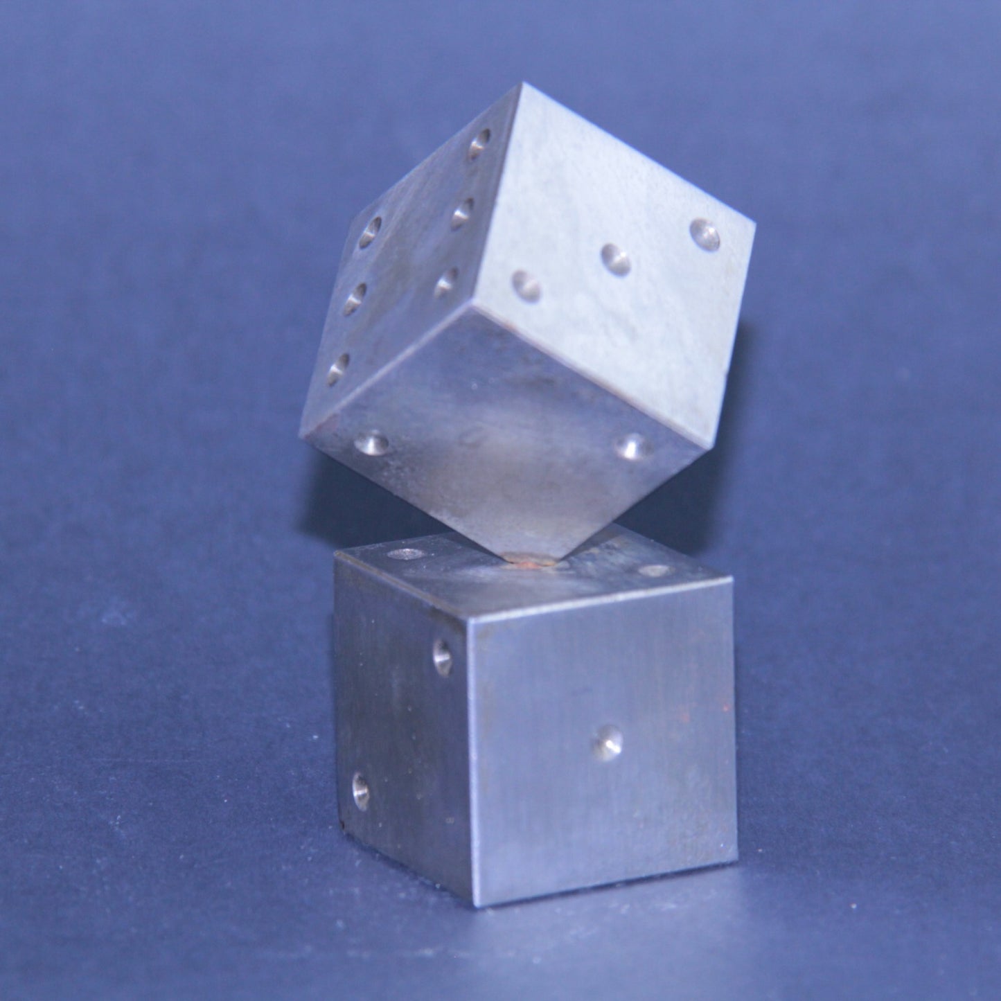 3" Mid Century Modern Dice Steel Brutalist Art Sculpture
